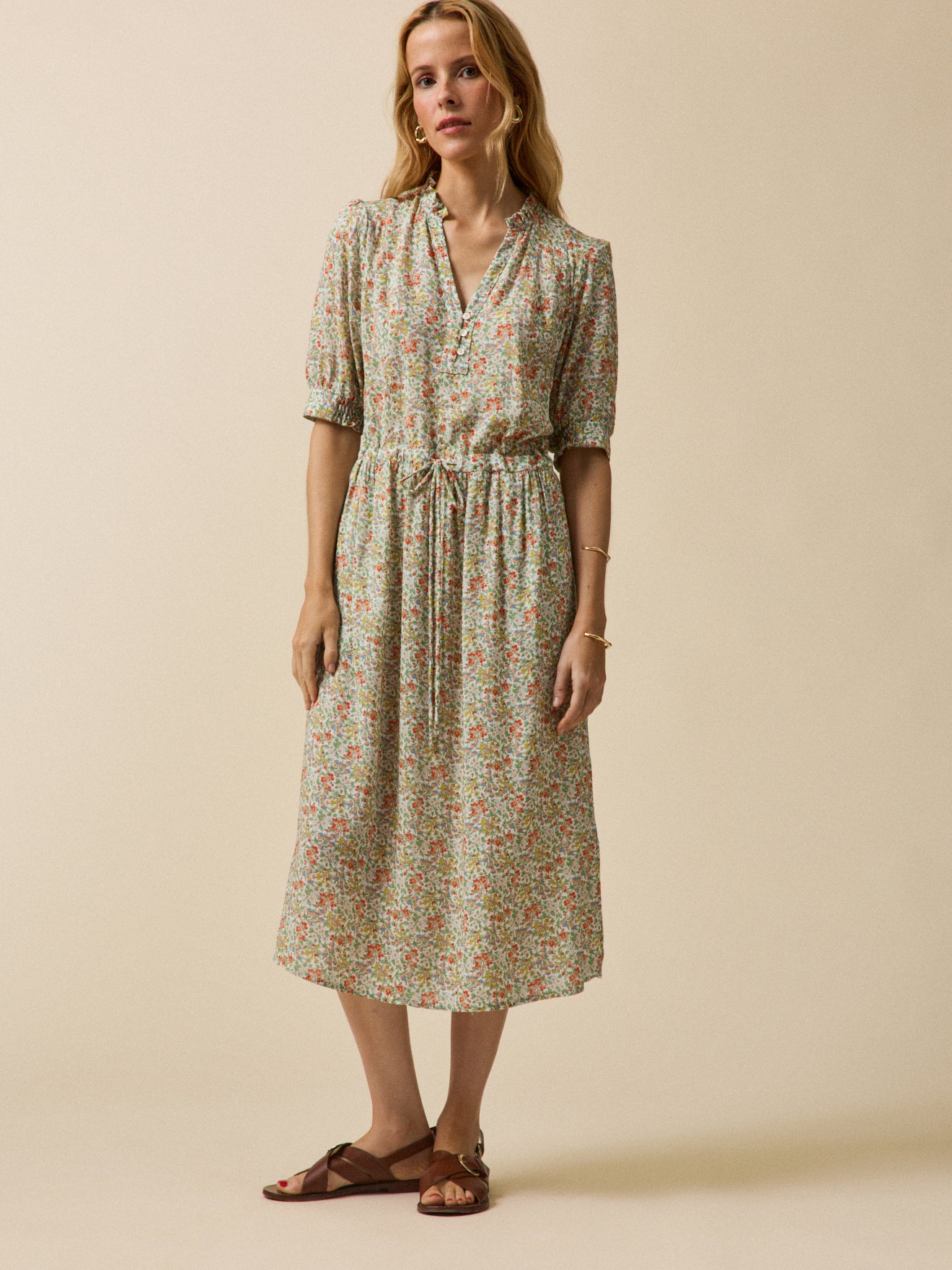 Langes Damenkleid aus Liberty-Stoff - Limited Collection