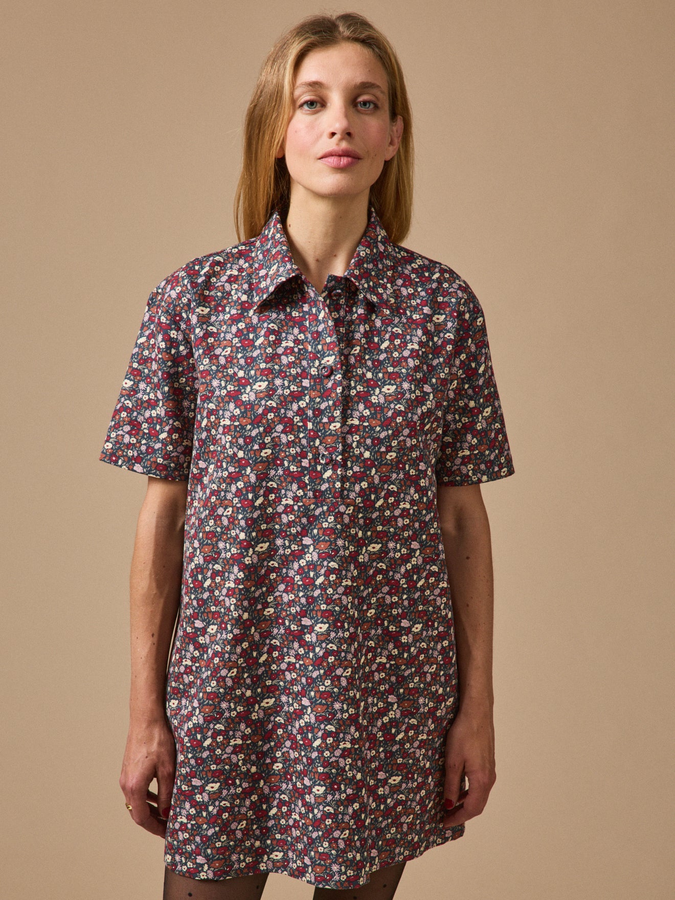 Damen-Hemdkleid aus Liberty-Stoff „Petal and Daisy“