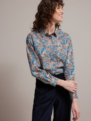 Damen-Hemdbluse aus Liberty-Stoff Margaret Annie - Limited Collection