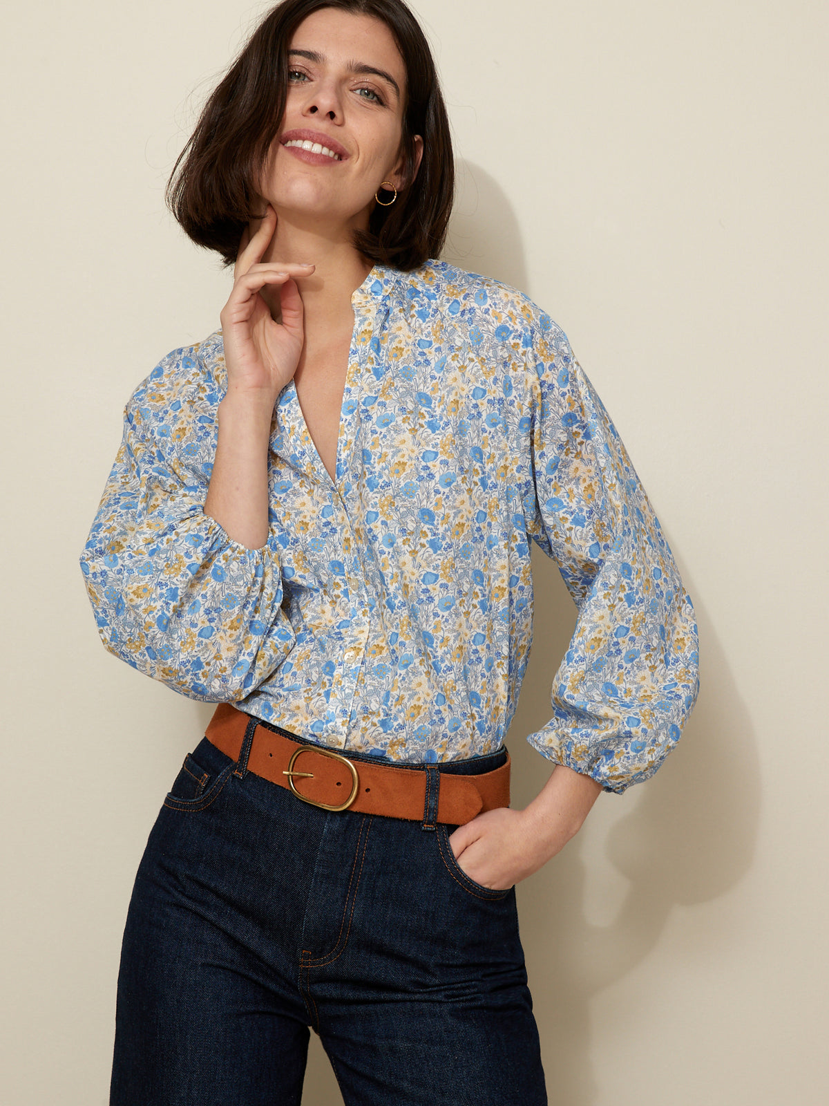 Damenbluse - Liberty-Stoff Florence May