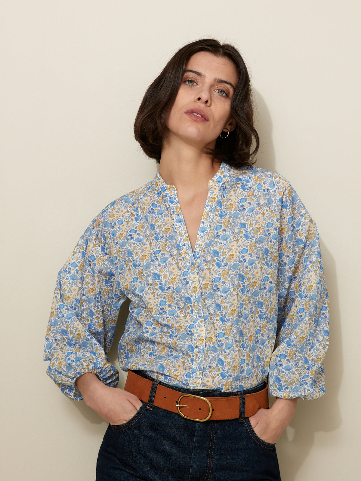 Damenbluse - Liberty-Stoff Florence May
