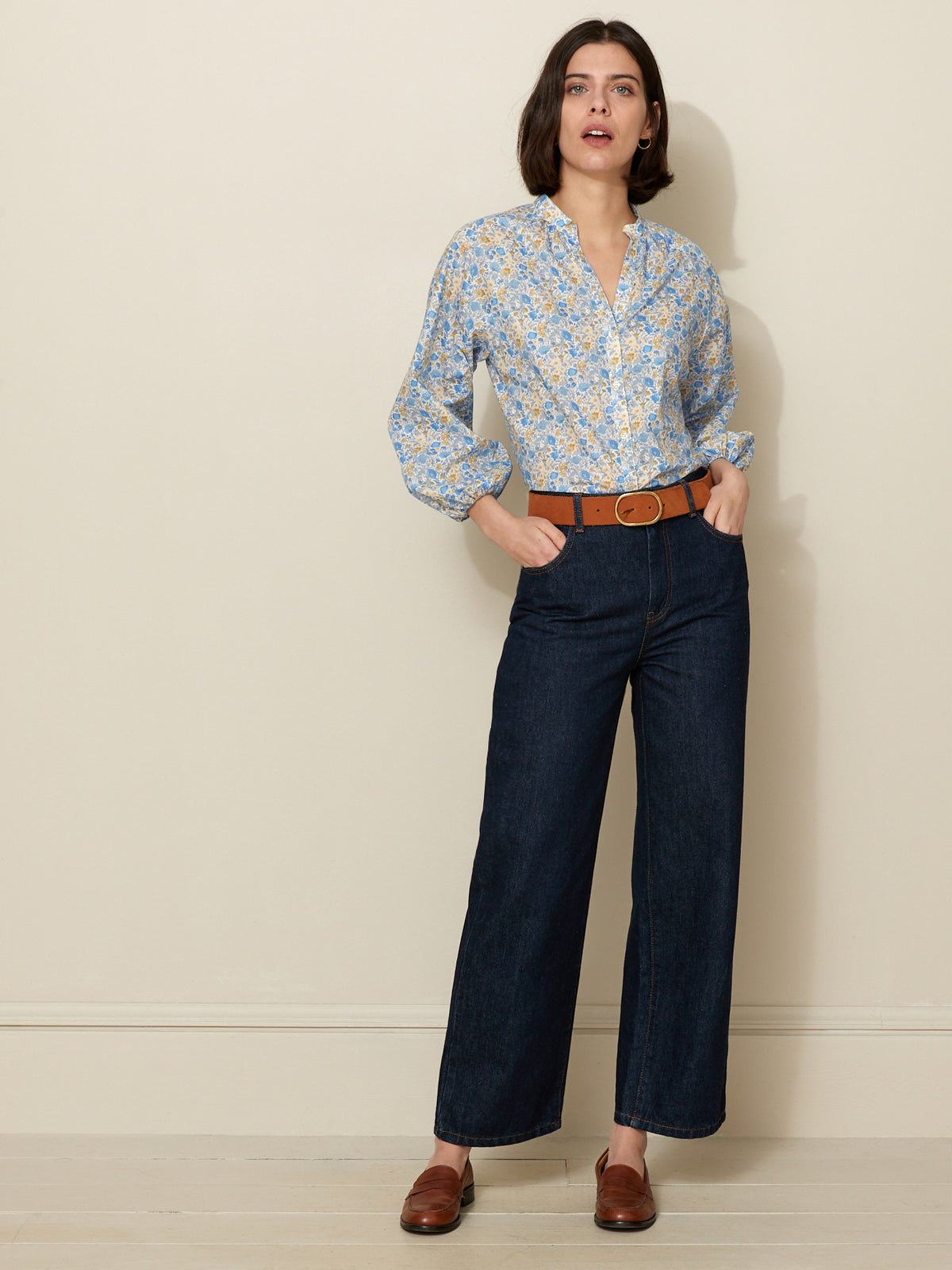 Damenbluse - Liberty-Stoff Florence May