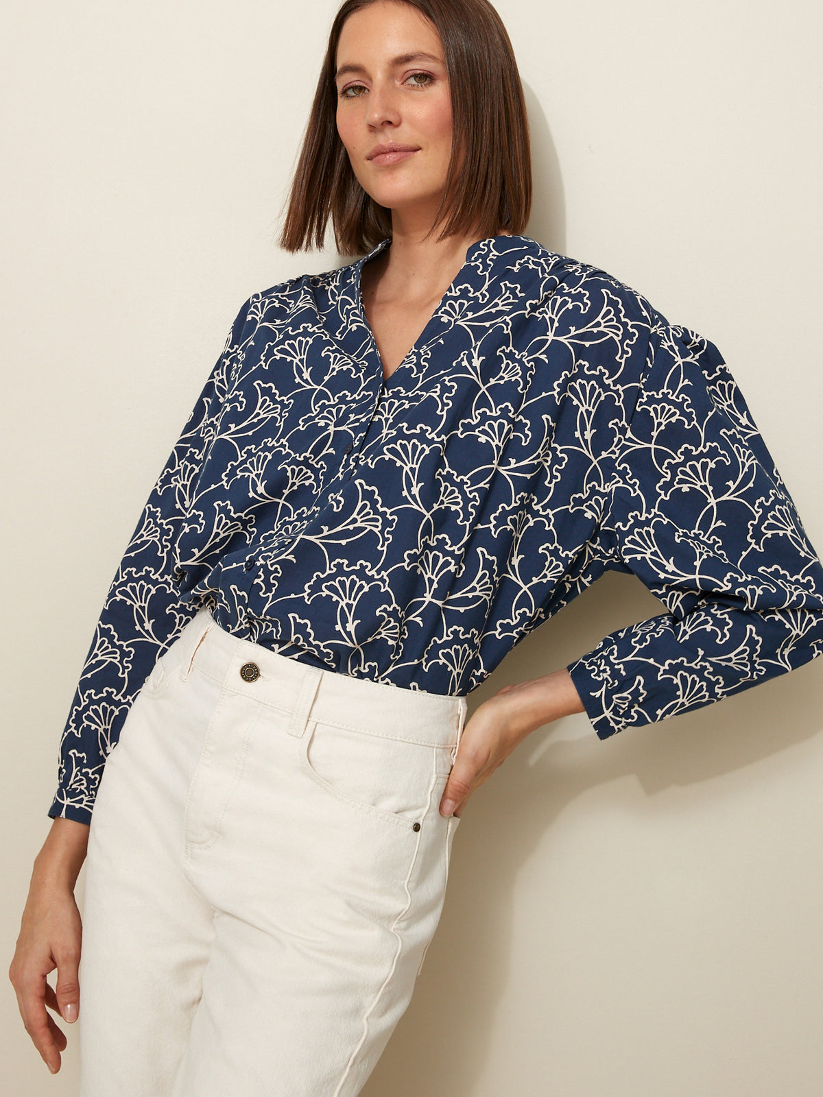 Damenbluse mit Bella-Print - Bio-Baumwolle