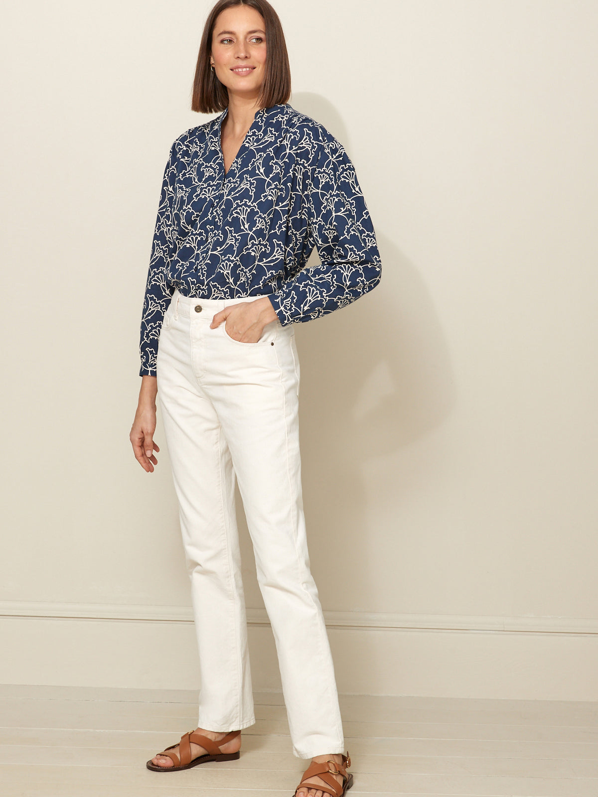 Damenbluse mit Bella-Print - Bio-Baumwolle