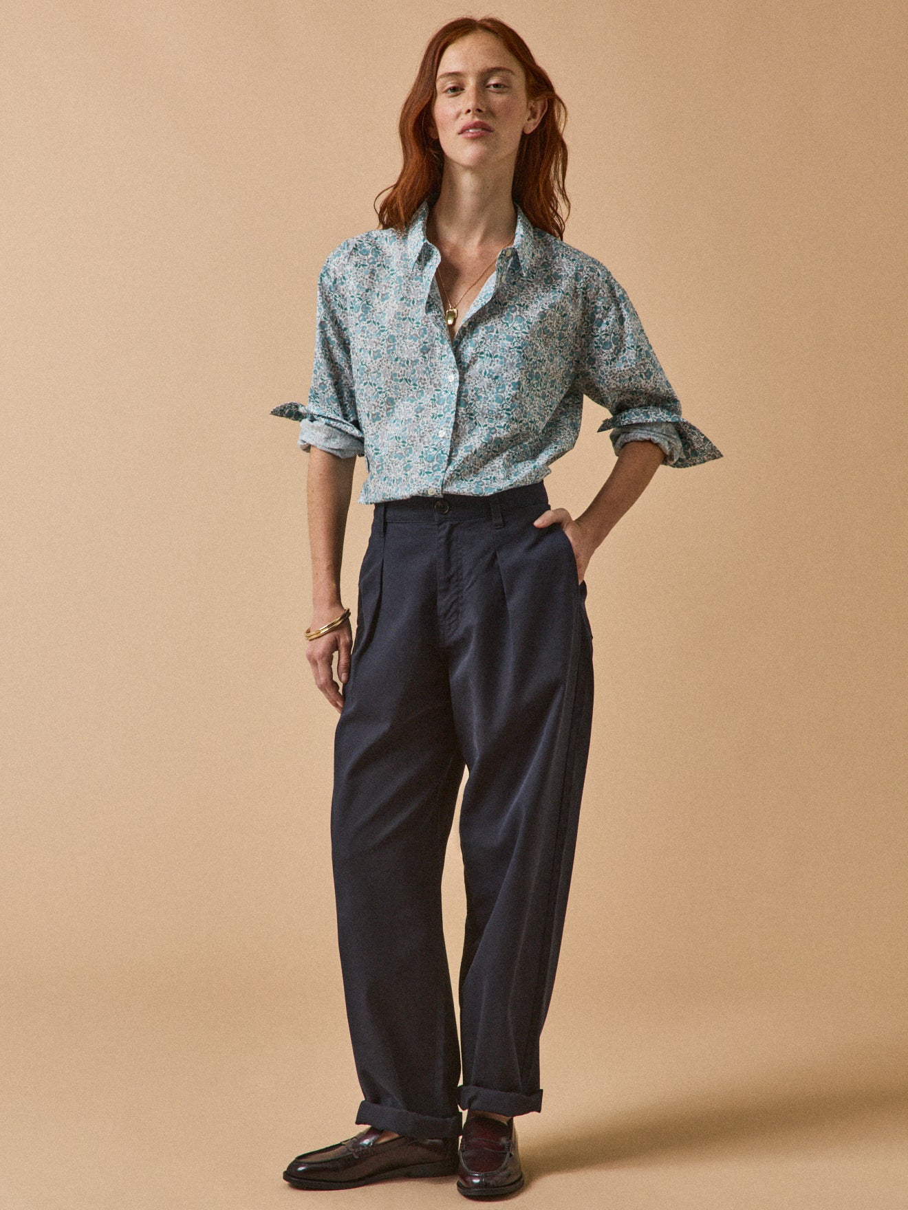 Damen-Hemdkleid aus Liberty-Stoff - Limited Collection