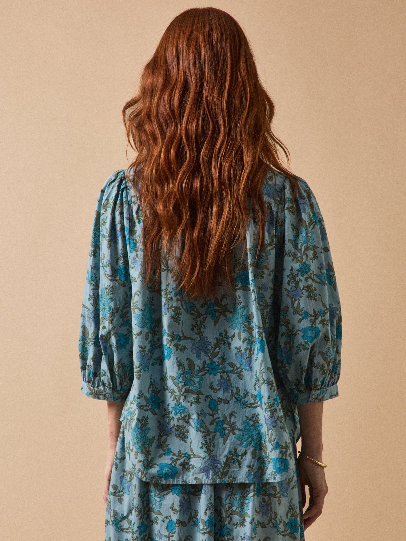 Damenbluse mit Druckmuster « Flore »
