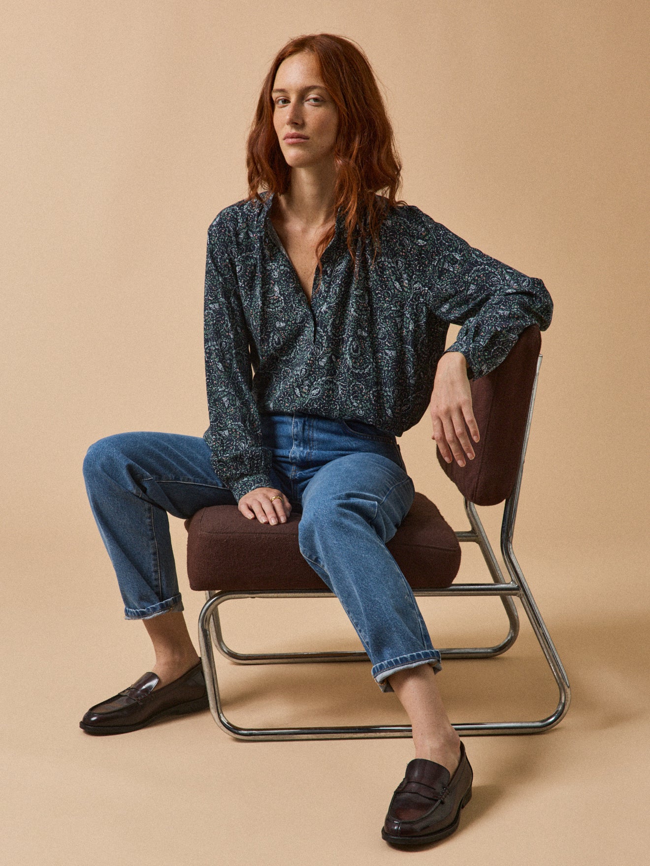 Damenbluse mit Noelia-Print von Pablo Piatti