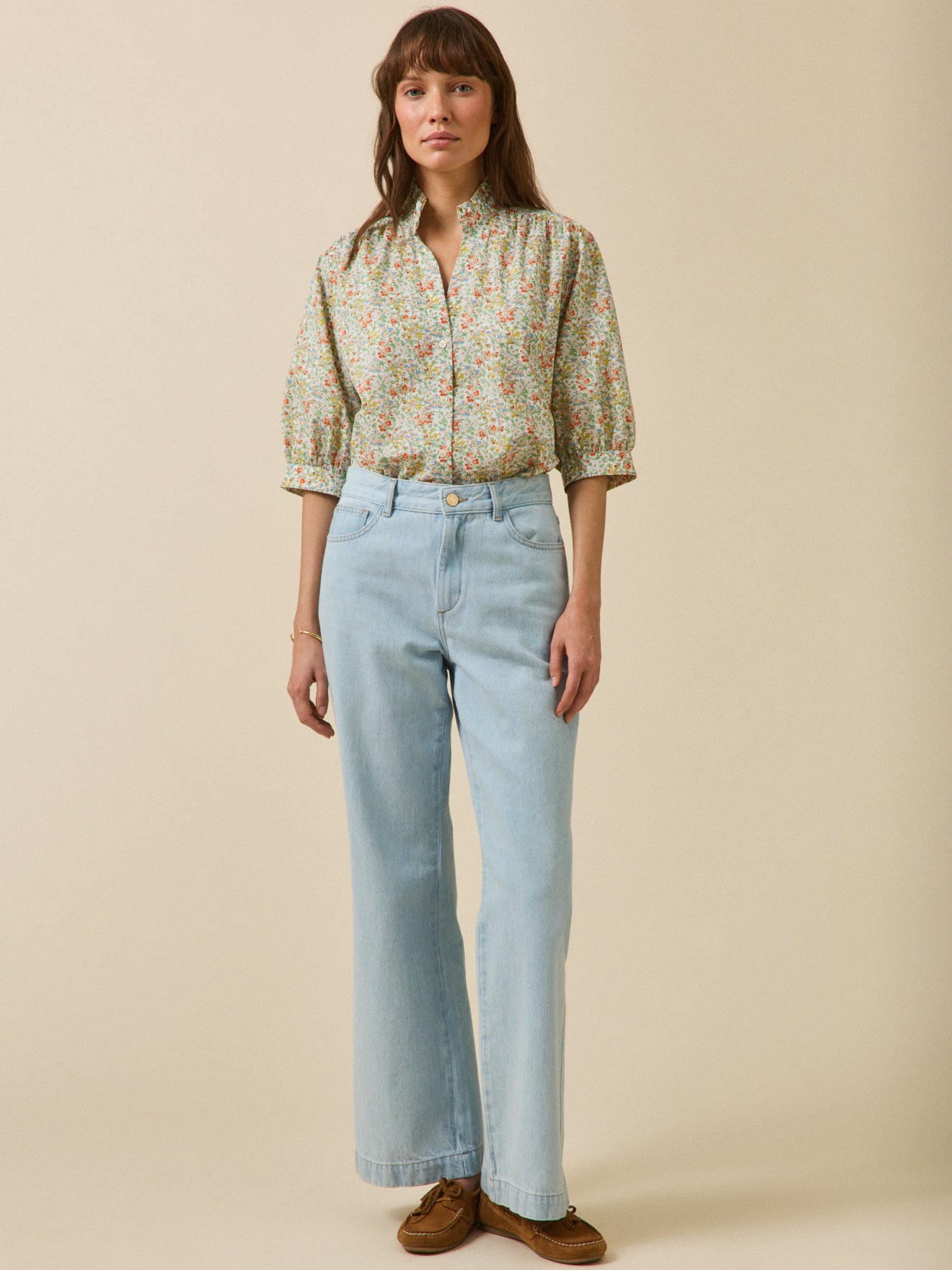 Damenbluse mit Volants aus Liberty-Stoff - Limited Collection