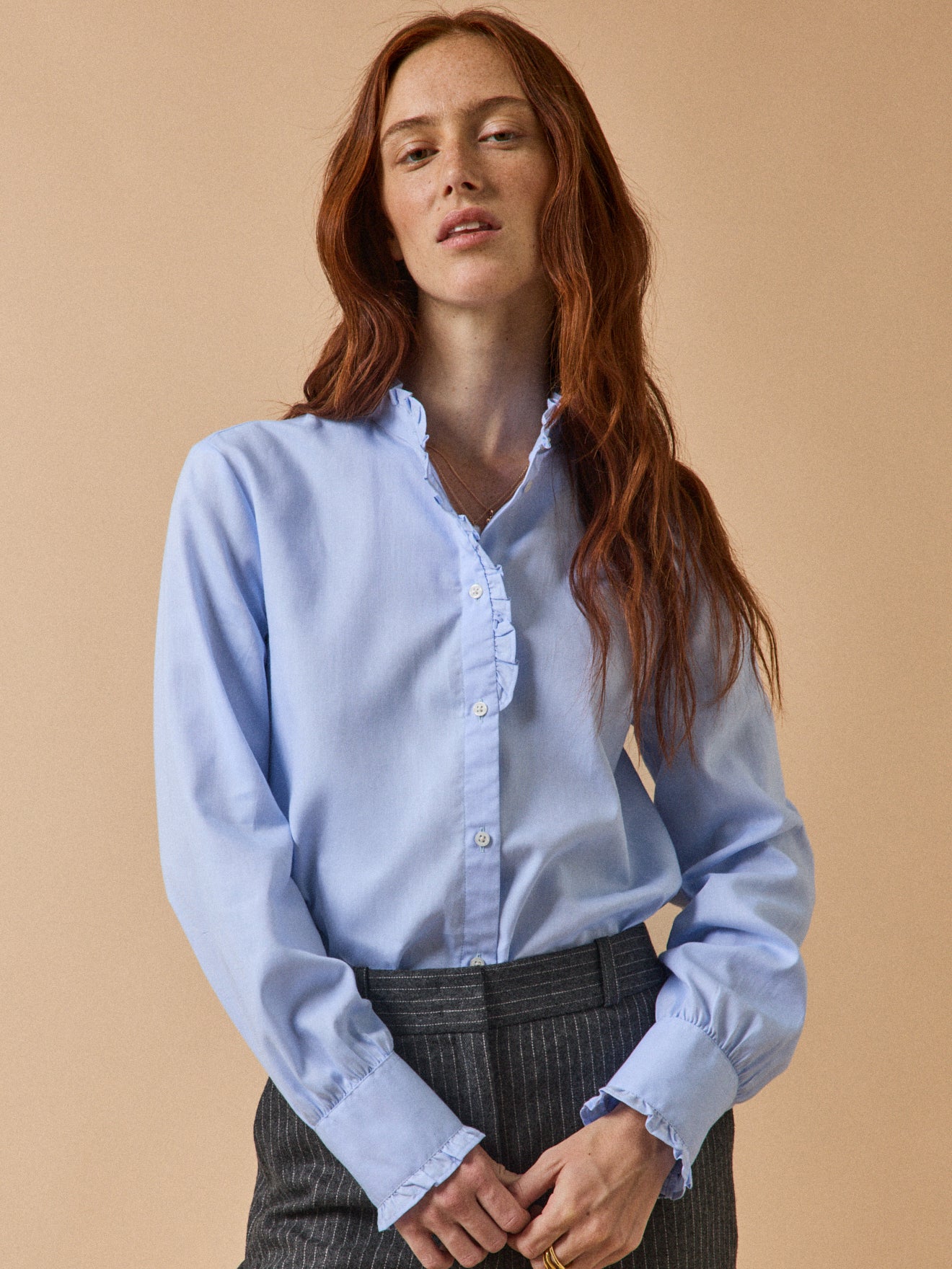 Damen-Hemdbluse Emilie aus Oxford-Stoff aus bio-Baumwolle
