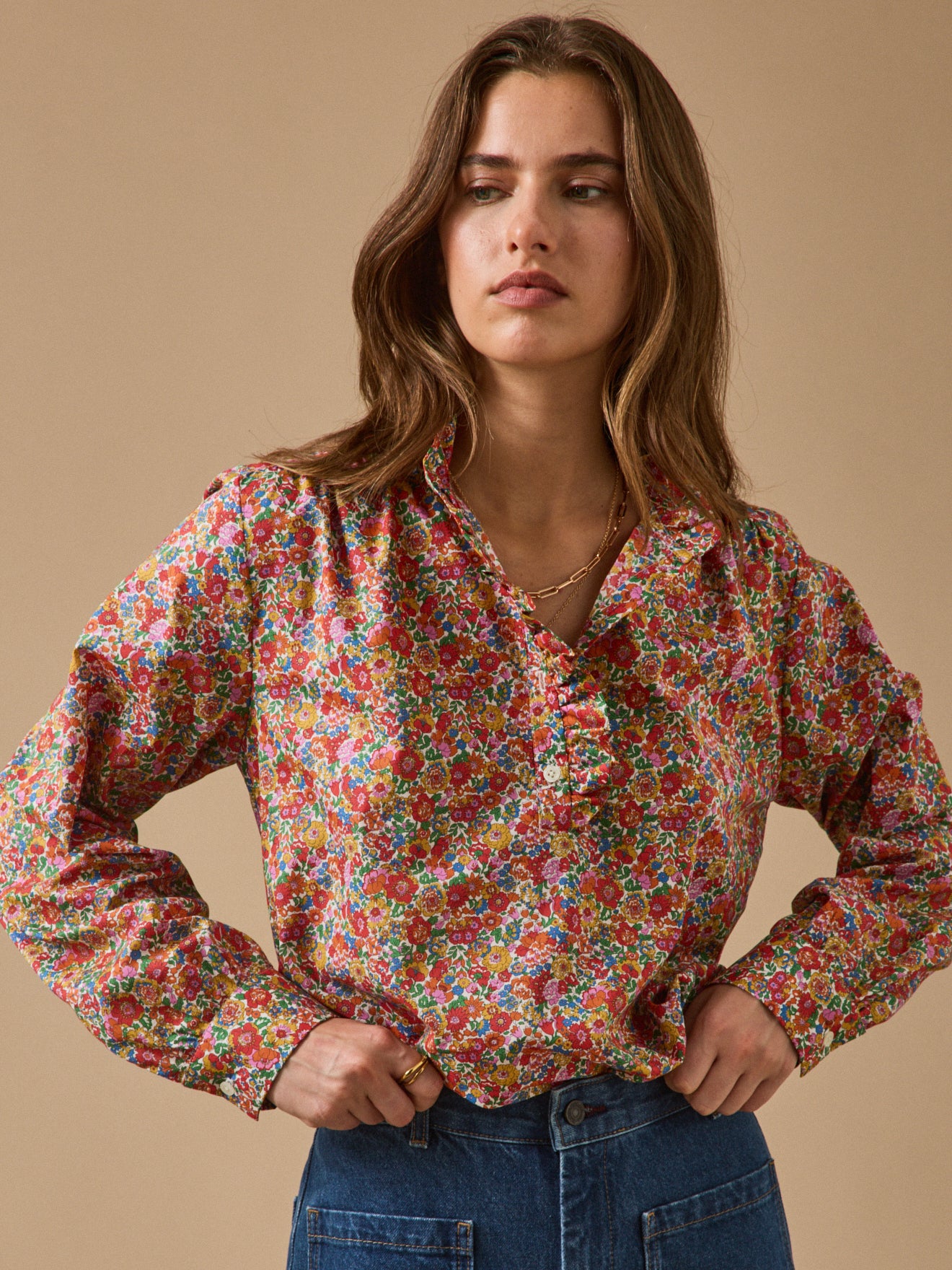 Damenbluse aus Liberty-Stoff - Noémie