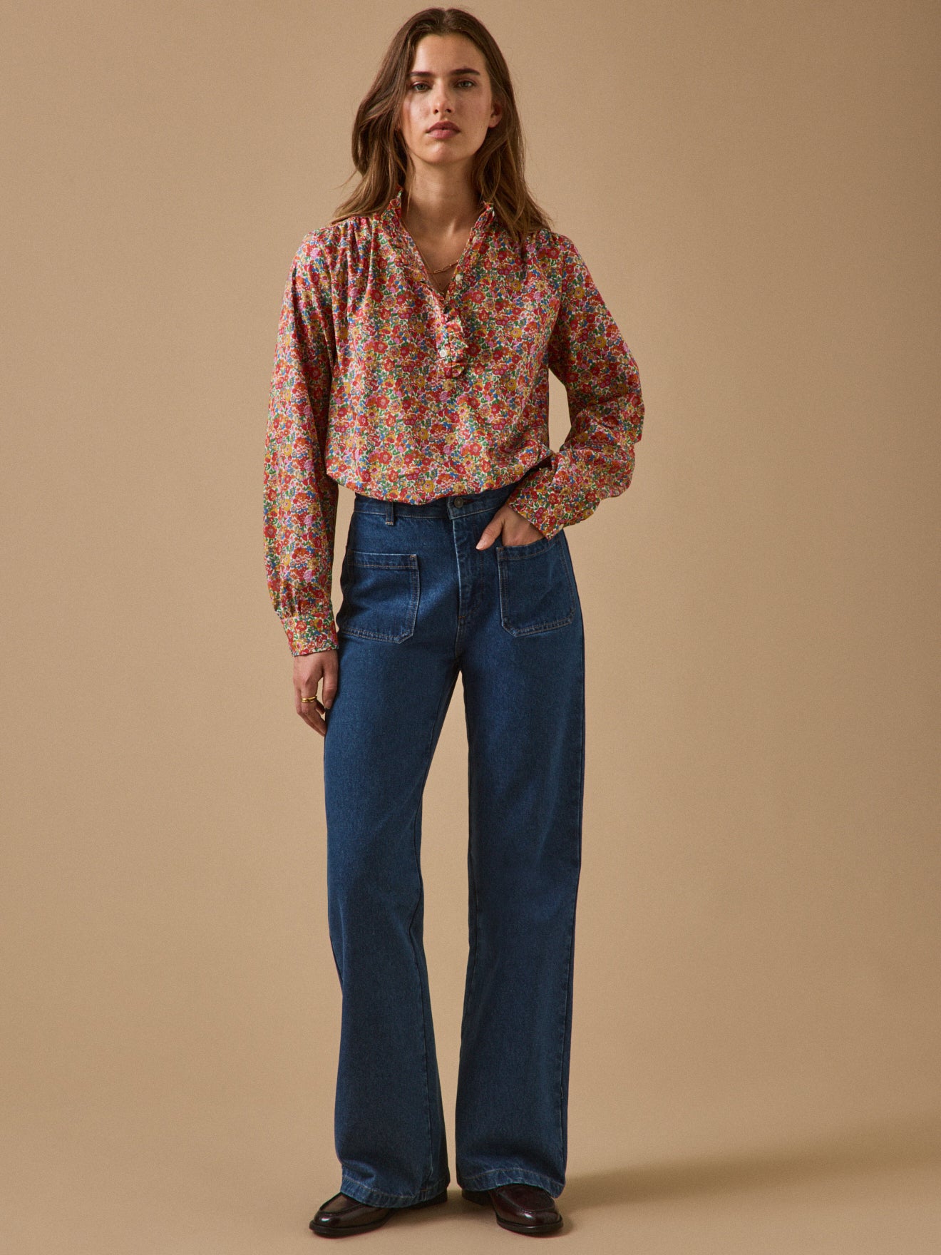 Damenbluse aus Liberty-Stoff - Noémie
