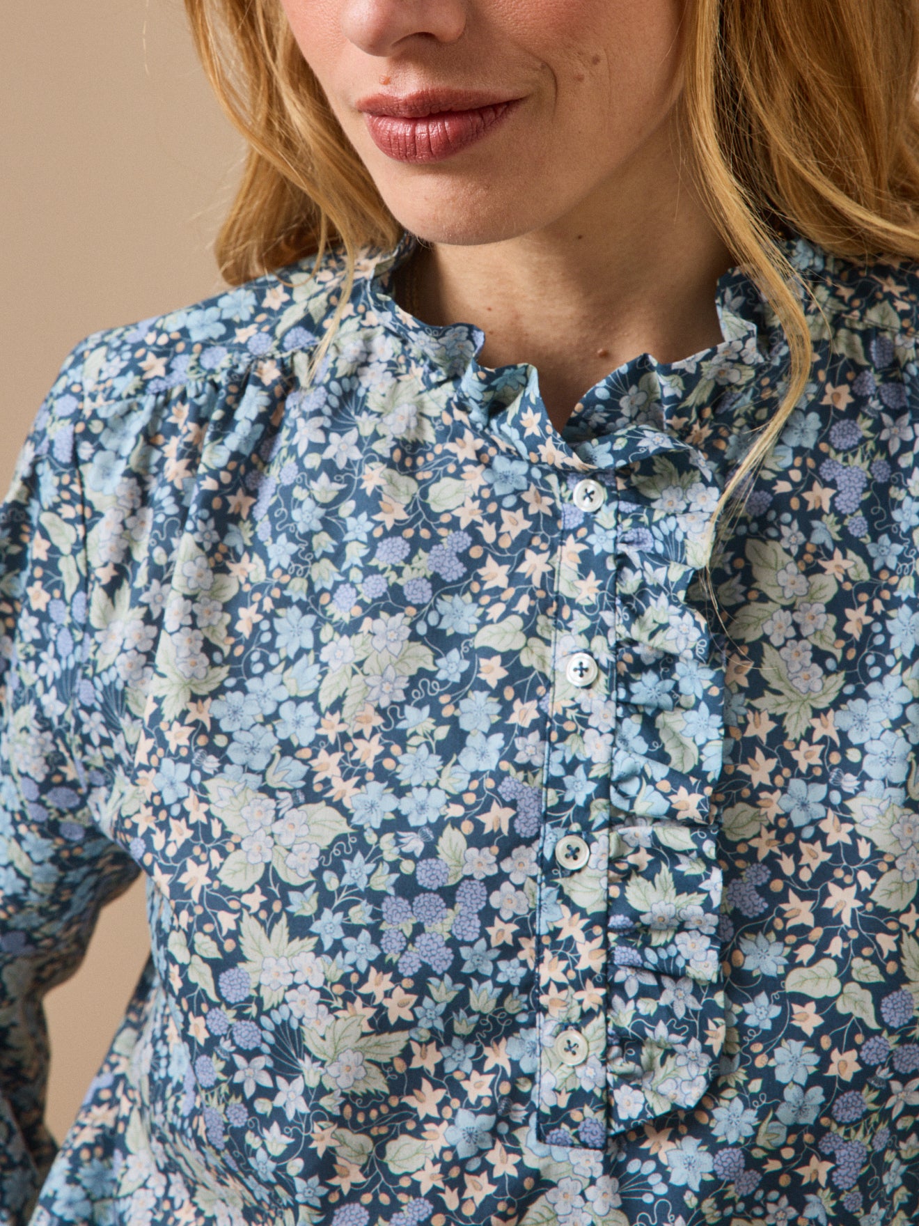 Damenbluse aus Liberty-Stoff - Noémie