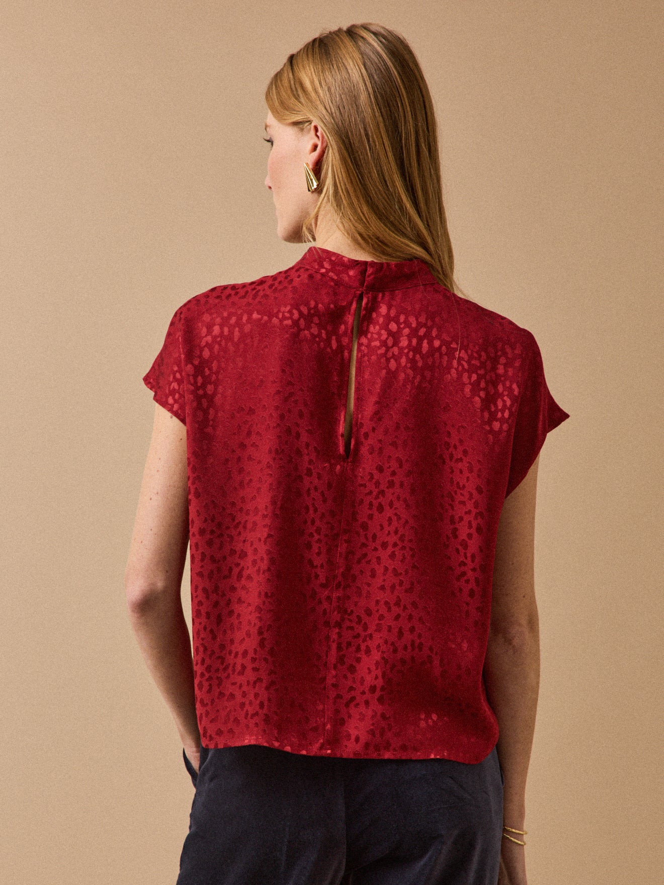 Damen-Jacquard-Top