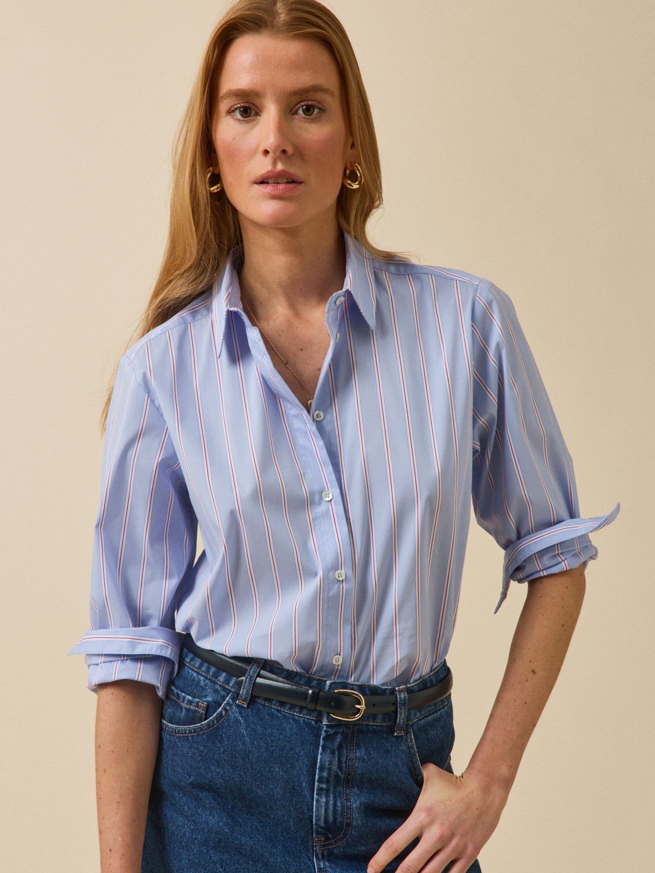 Damen-Hemdbluse mit Streifen - Limited Collection