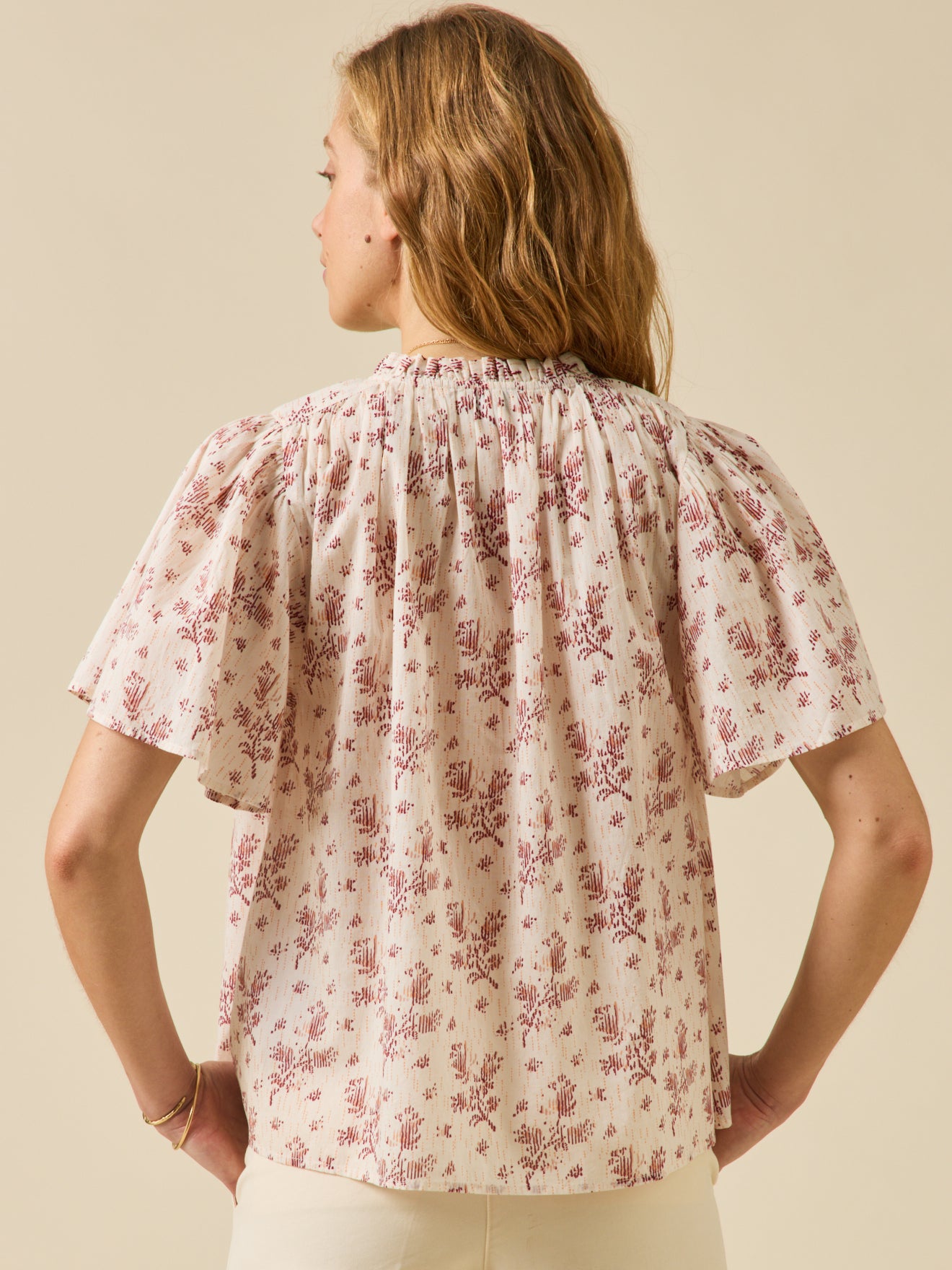 Damenbluse mit Thelma-Print aus Bio-Baumwolle