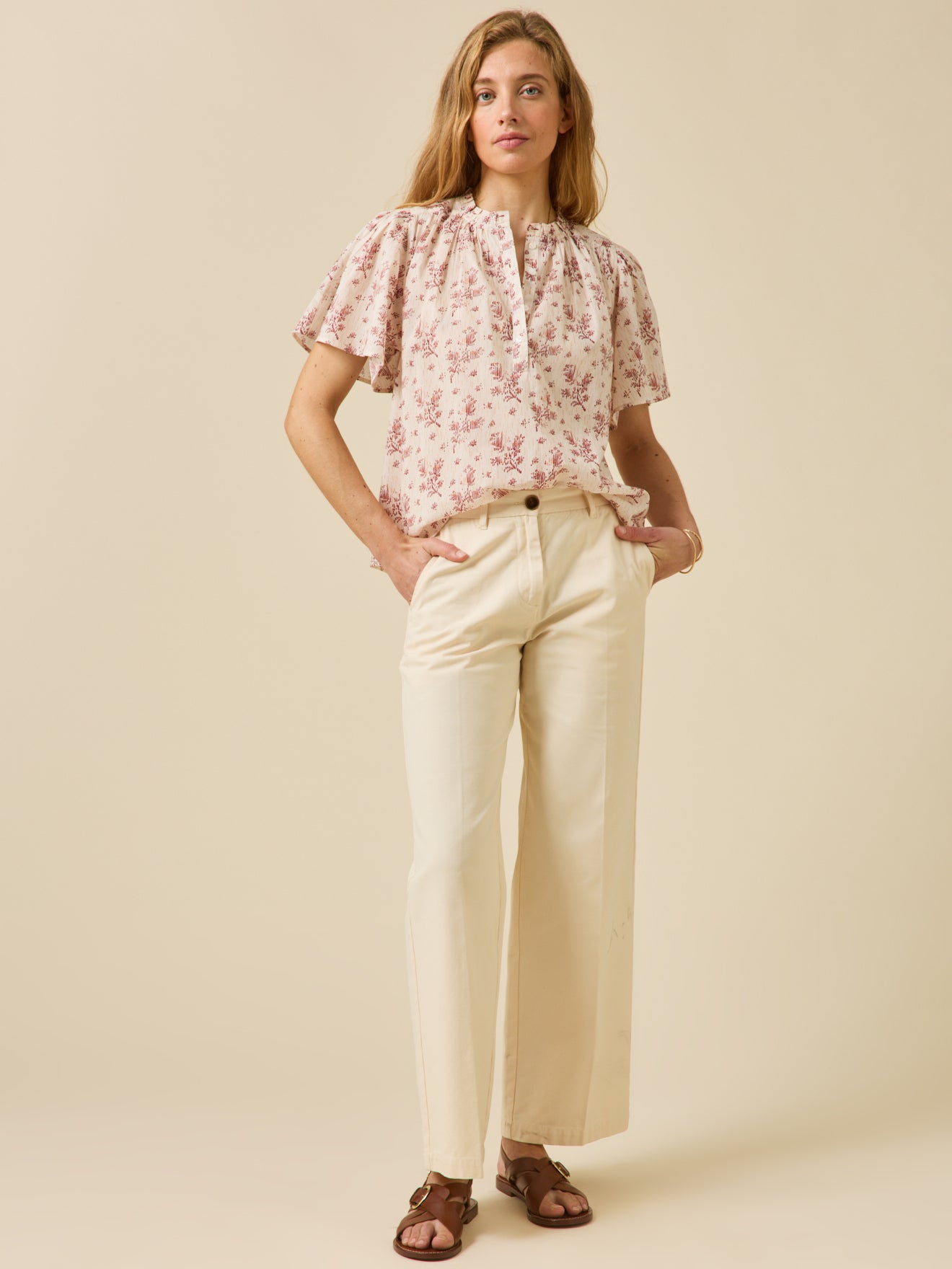 Damenbluse mit Thelma-Print aus Bio-Baumwolle