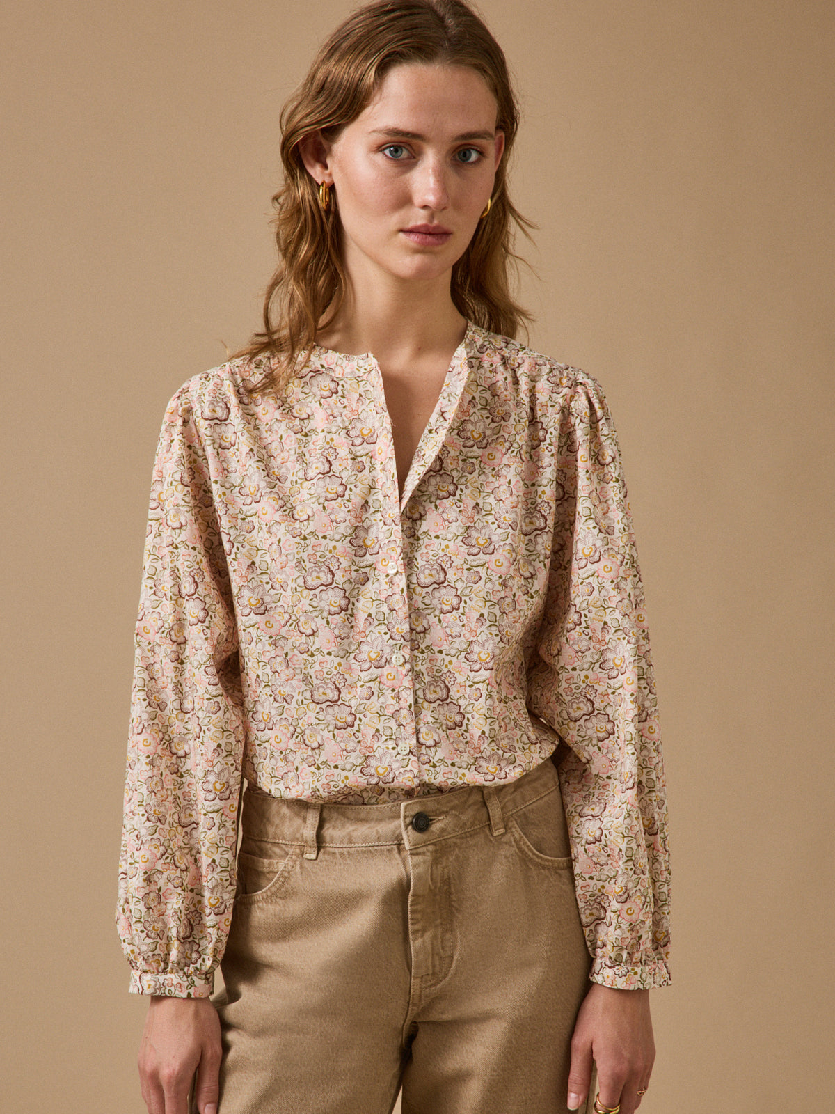 Damenbluse aus Liberty-Stoff