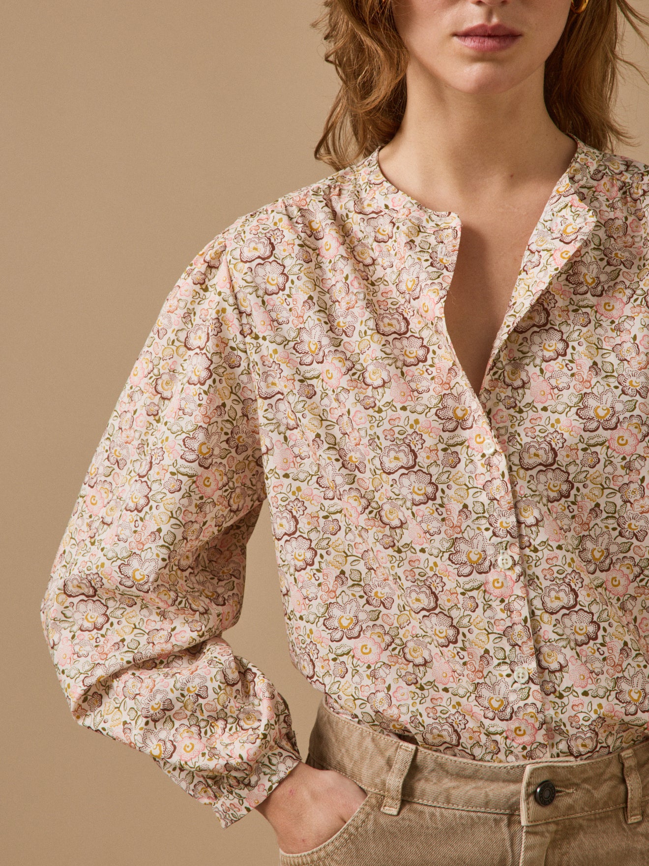 Damenbluse aus Liberty-Stoff