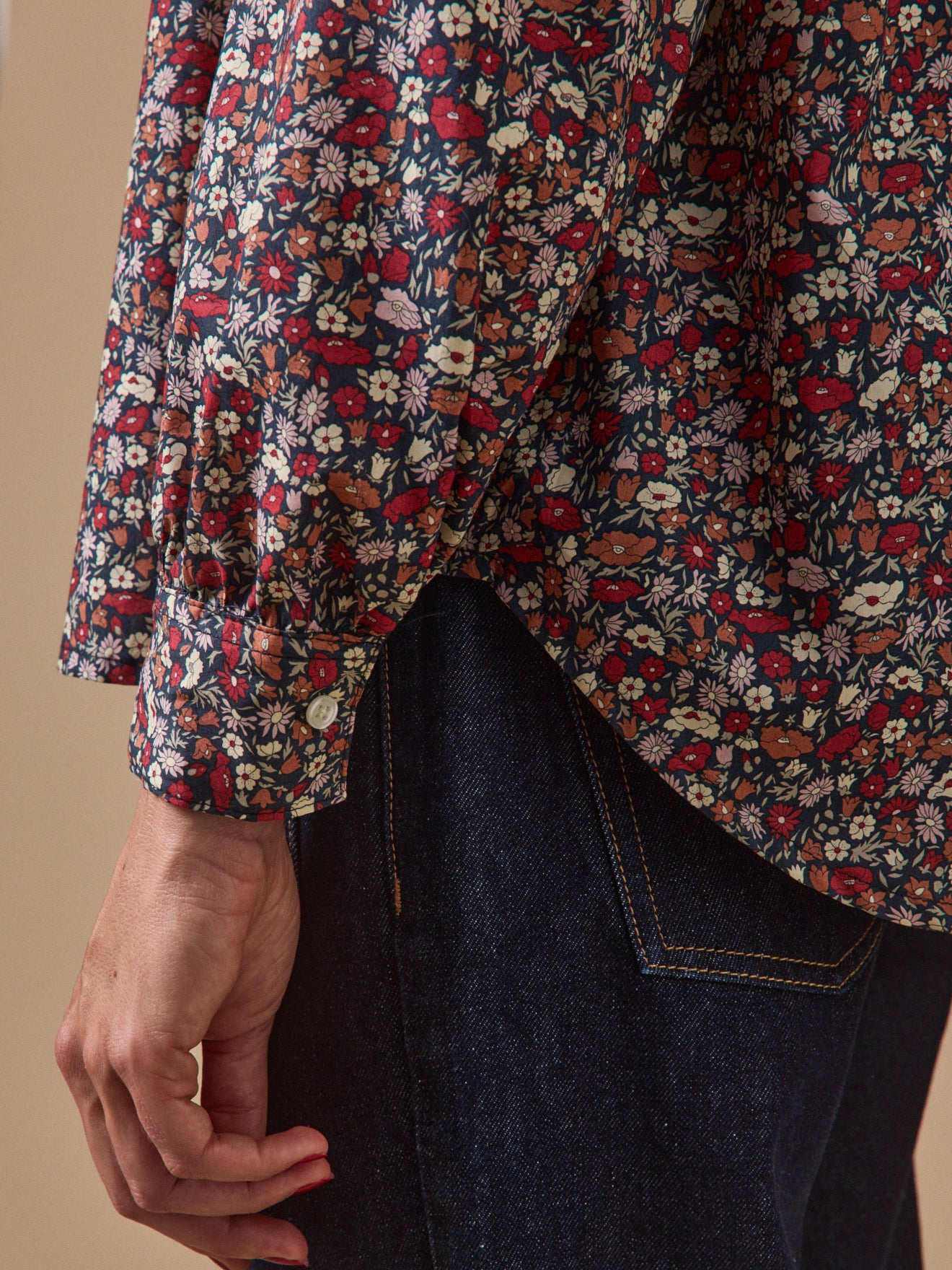 Damenbluse aus Liberty-Stoff Petal&Daisy