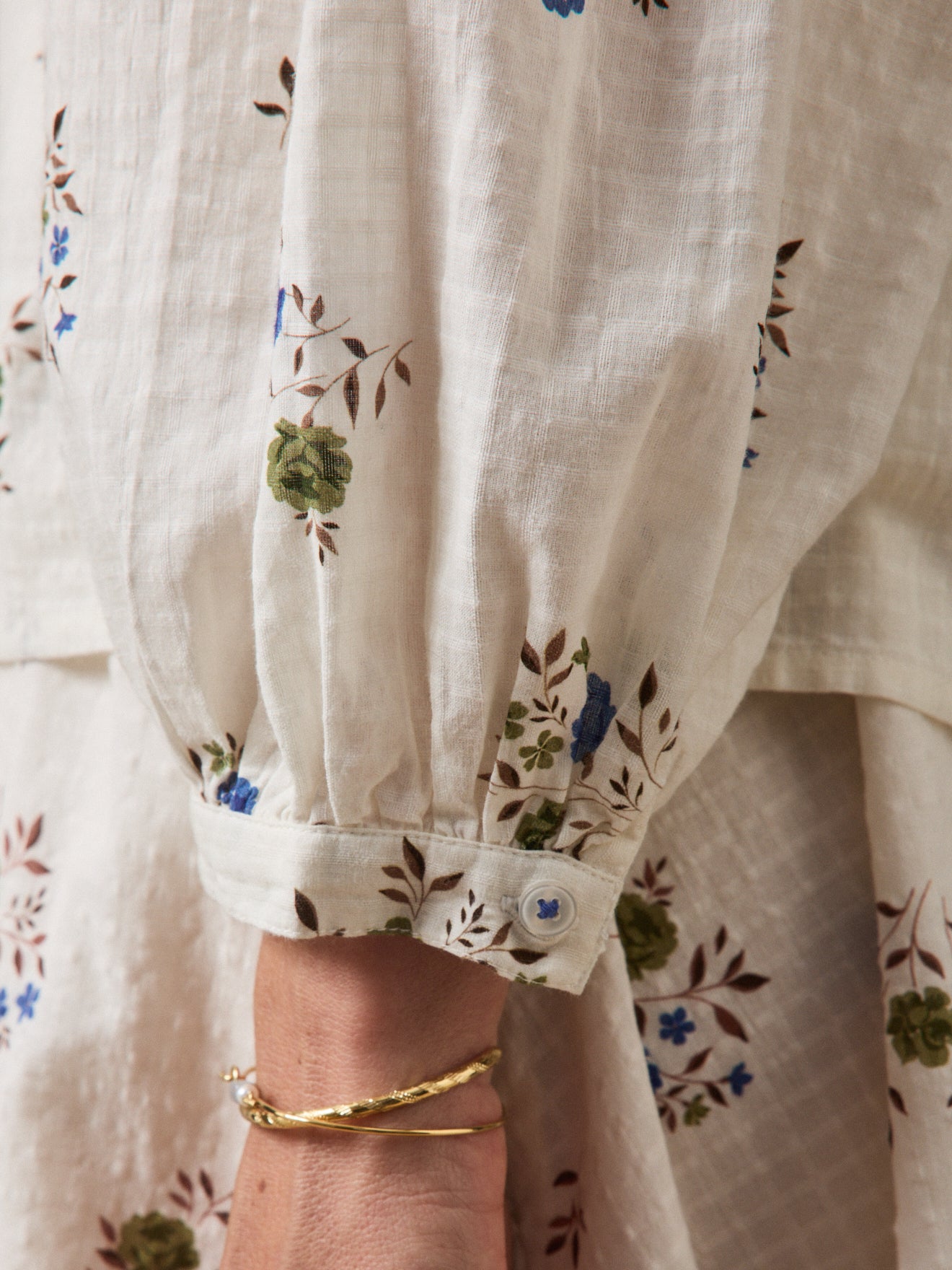 Damenbluse mit Rosa Blue-Print