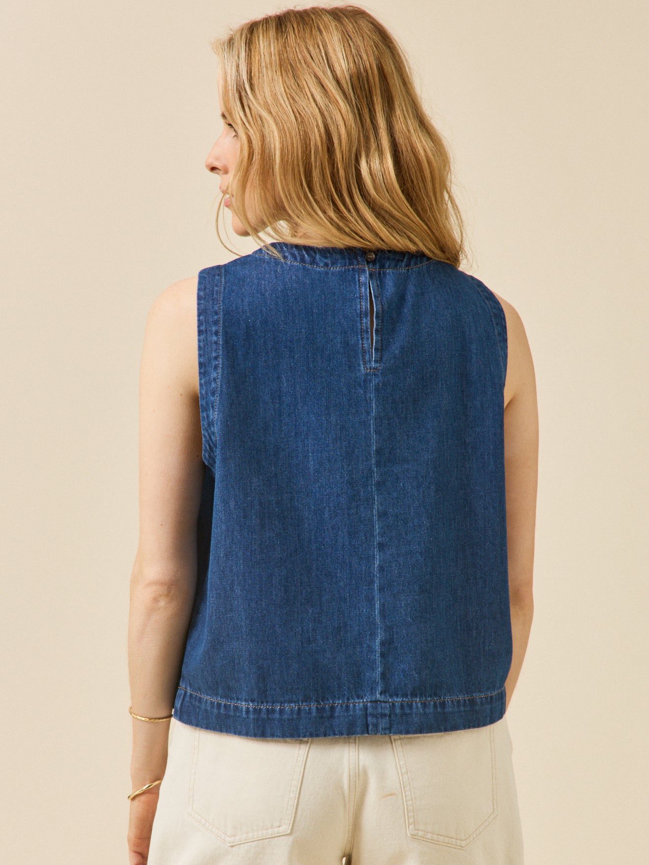 Damen-Denim-Top aus Bio-Baumwolle