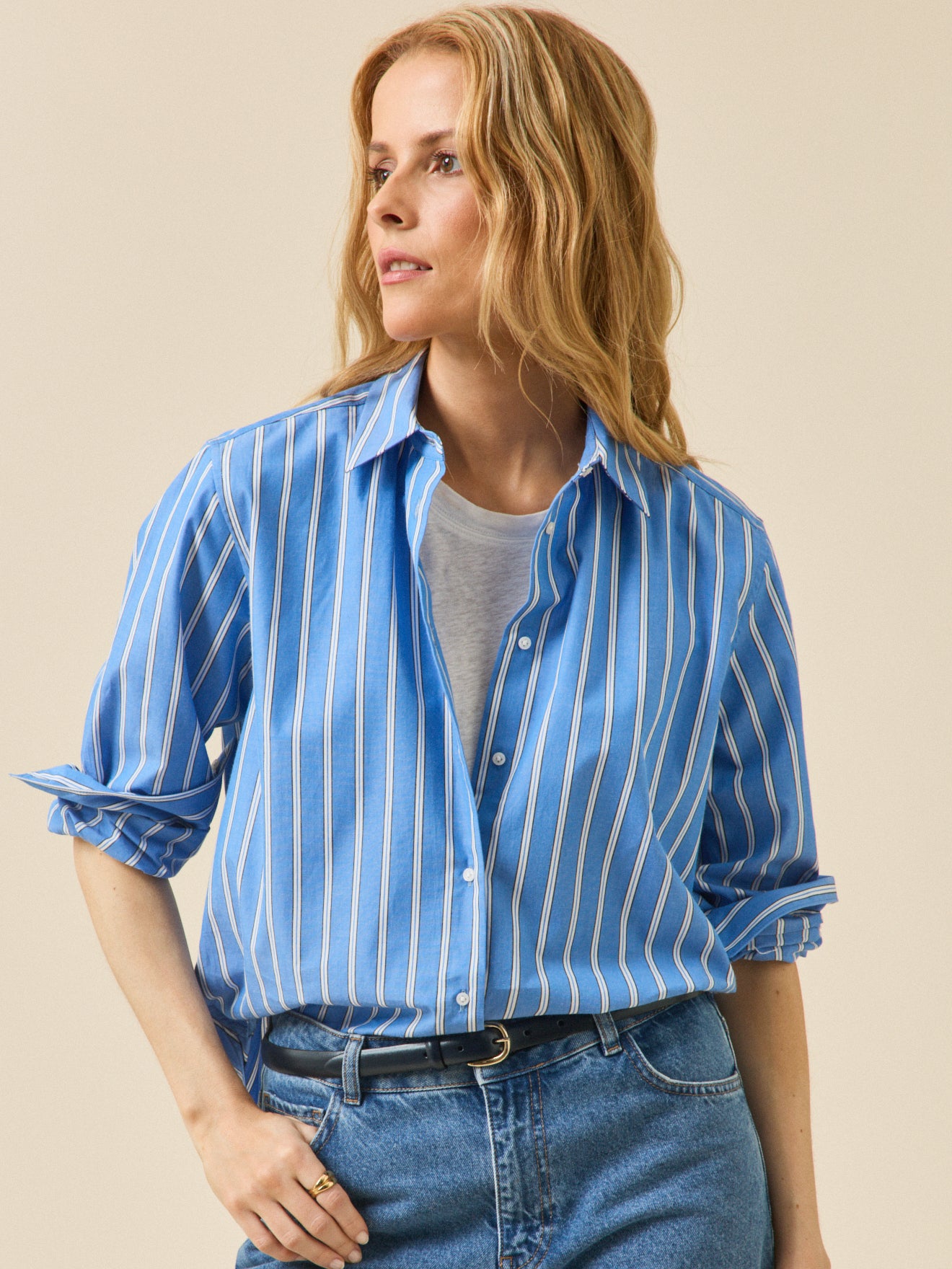 Gestreifte Damen-Hemdbluse - Gaby-Passform