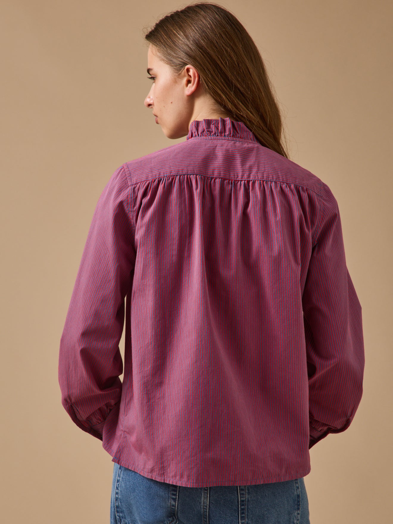 Gestreifte Damenbluse - Noémie-Modell