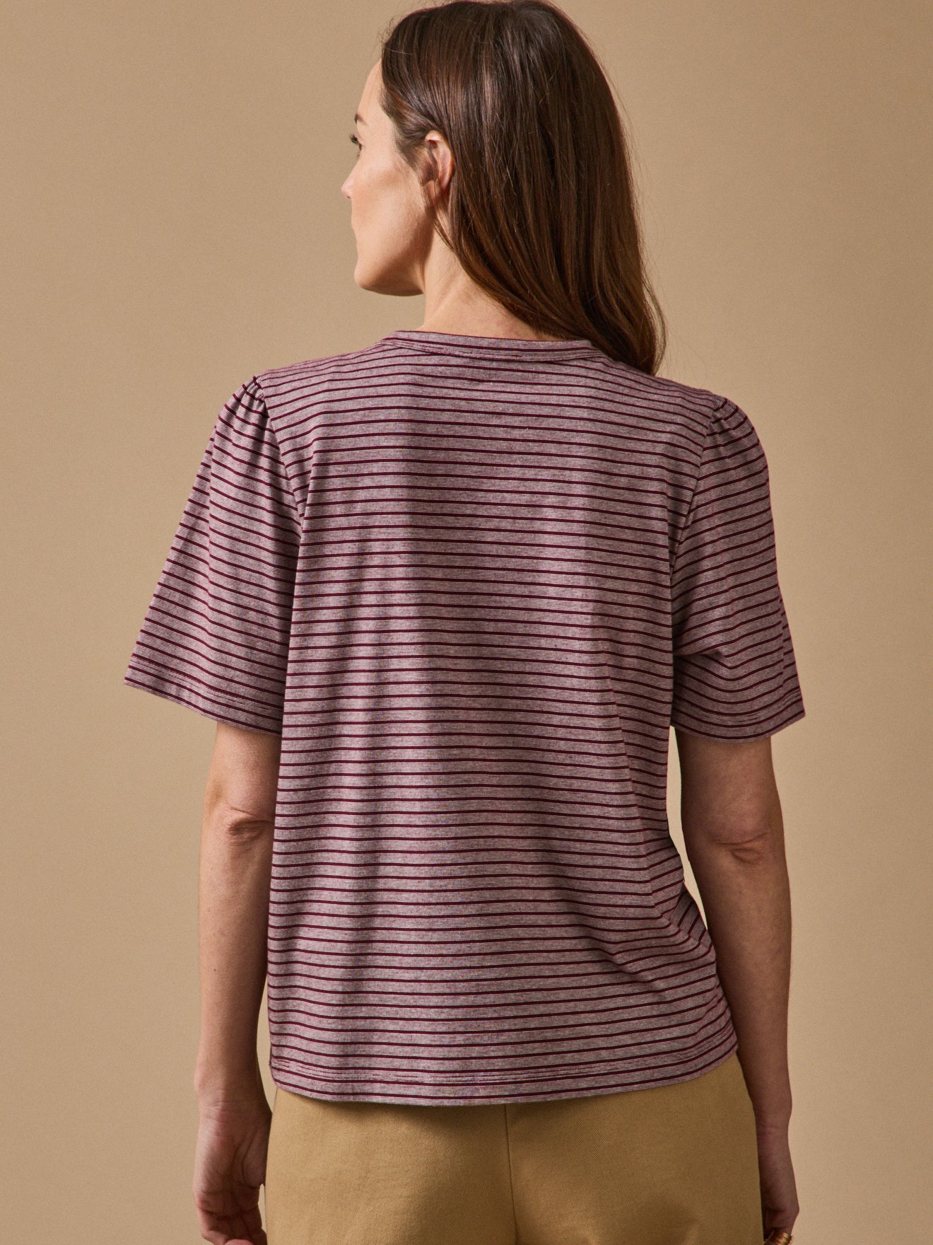 Gestreiftes Damen-T-Shirt aus Bio-Baumwolle