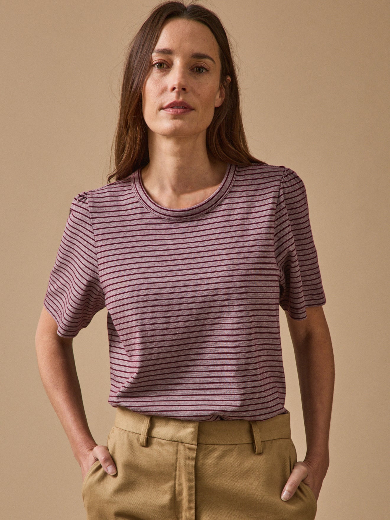 Gestreiftes Damen-T-Shirt aus Bio-Baumwolle