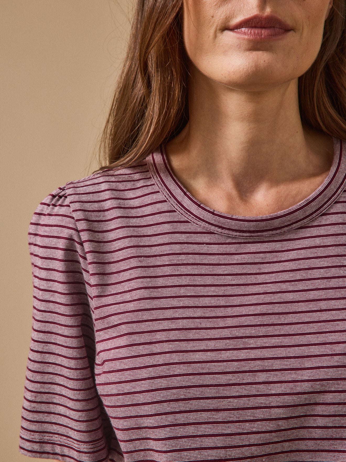 Gestreiftes Damen-T-Shirt aus Bio-Baumwolle
