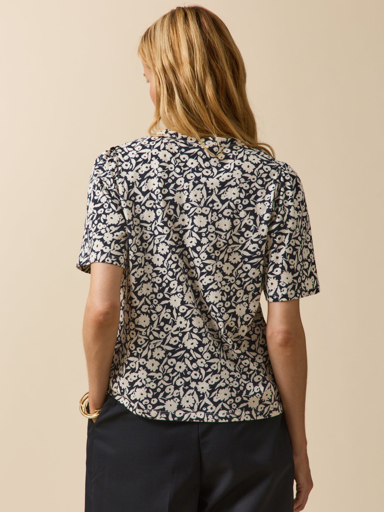 Damen-T-Shirt aus Bio-Baumwolle mit Ikat-Print