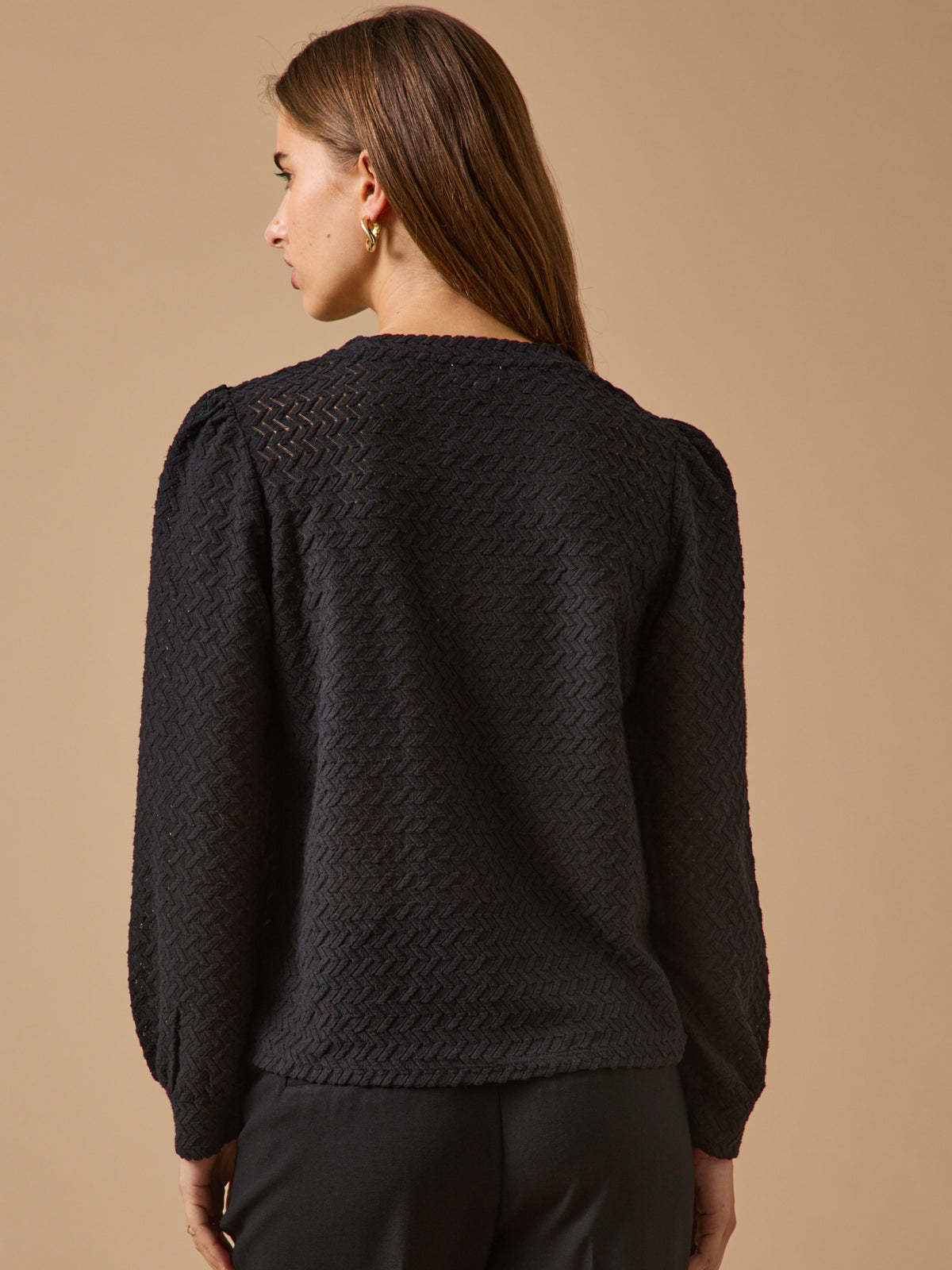 Damenbluse mit Jacquard