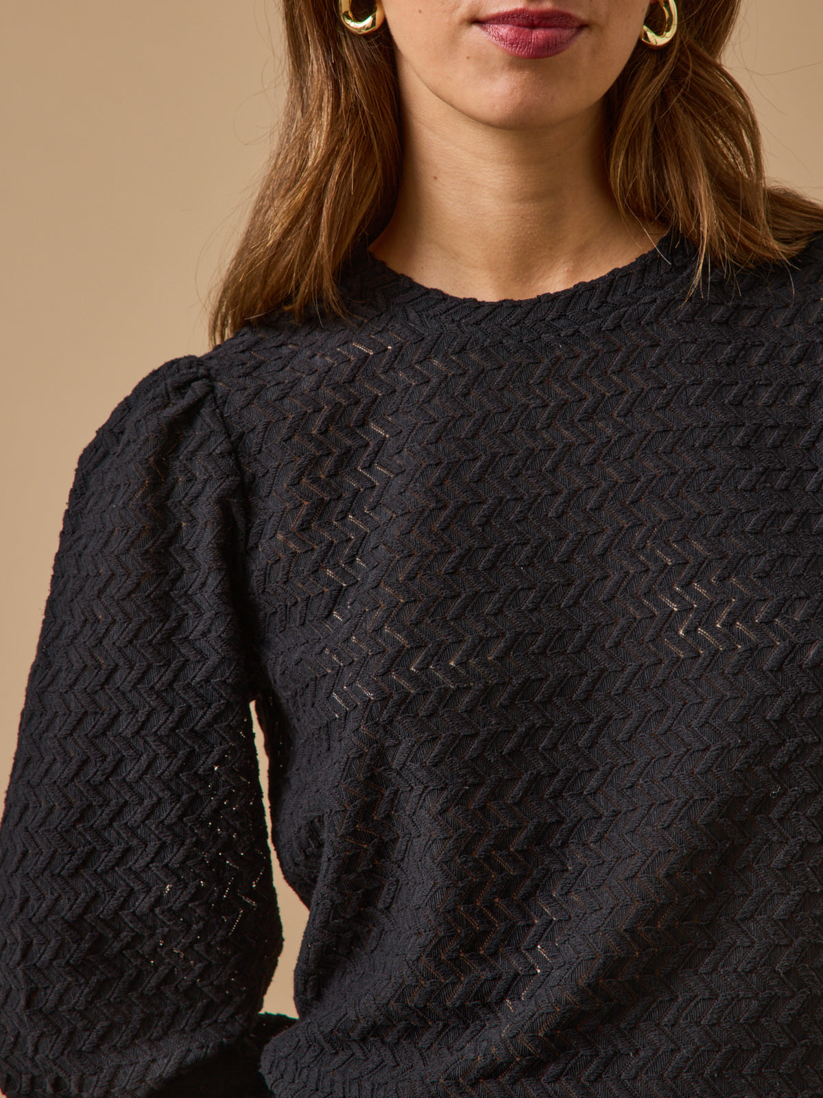 Damenbluse mit Jacquard