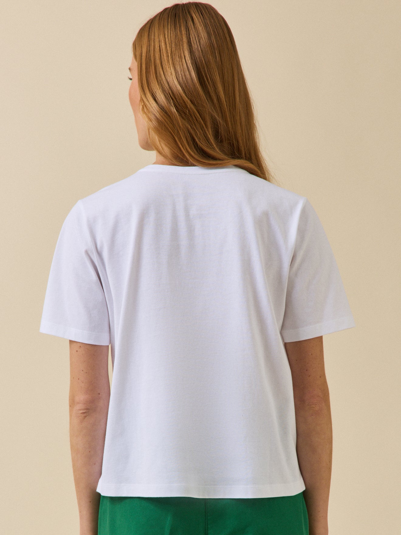 Besticktes Damen-T-Shirt aus Bio-Baumwolle
