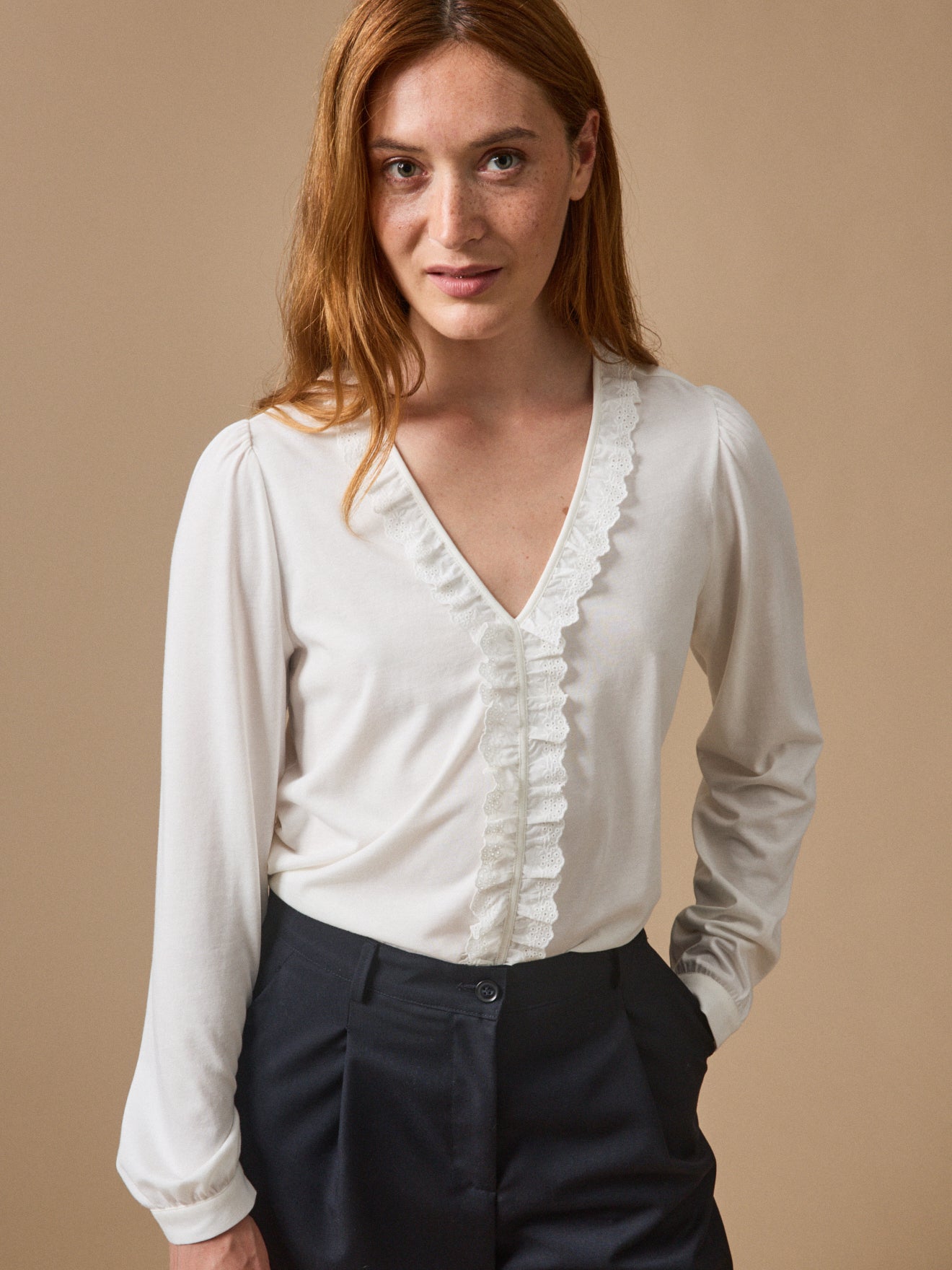 Damenbluse aus Bio-Baumwolle und Modal