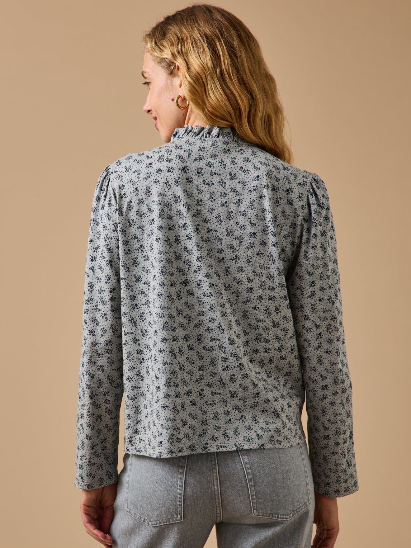 Bedruckte Damenbluse - Noémie-Modell