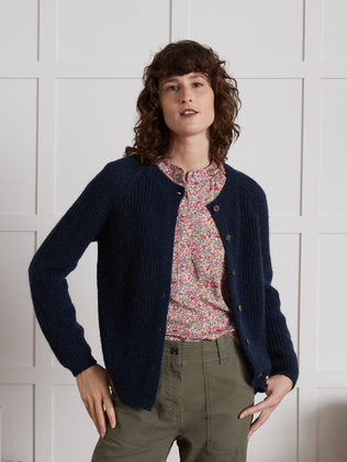 Damen-Cardigan mit Moosstrick