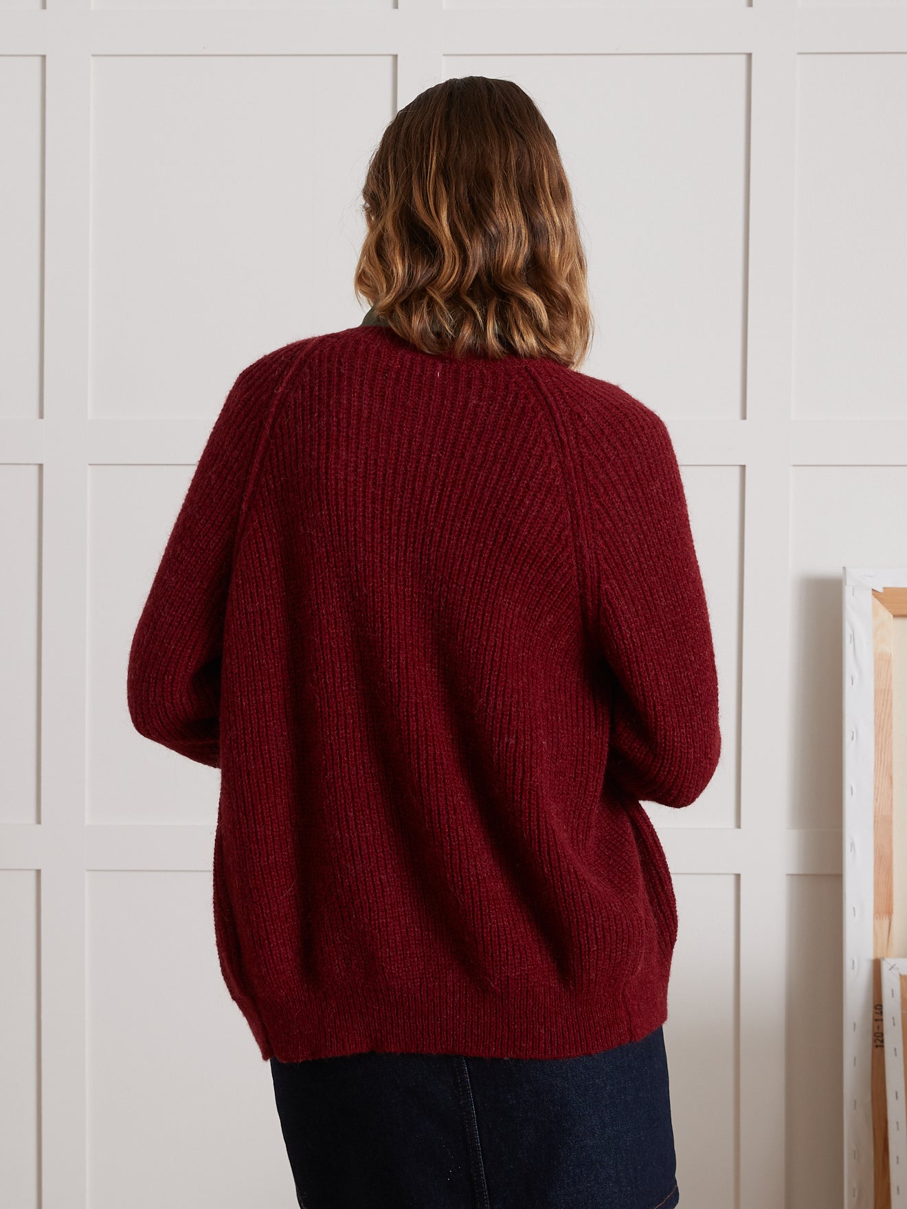 Damen-Cardigan mit Moosstrick