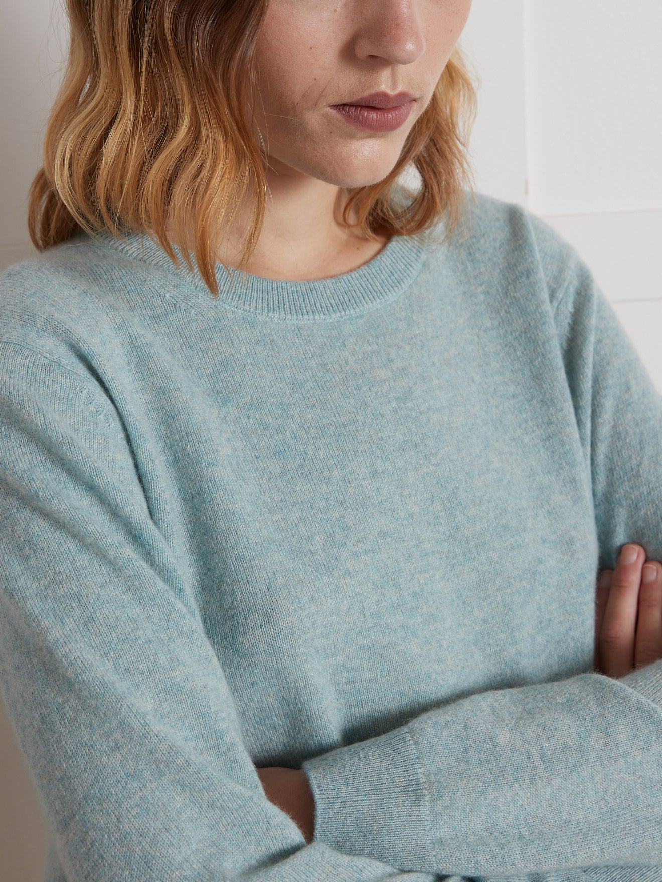 Damenpullover mit rundem Halsausschnitt - Cashmere-Kollektion