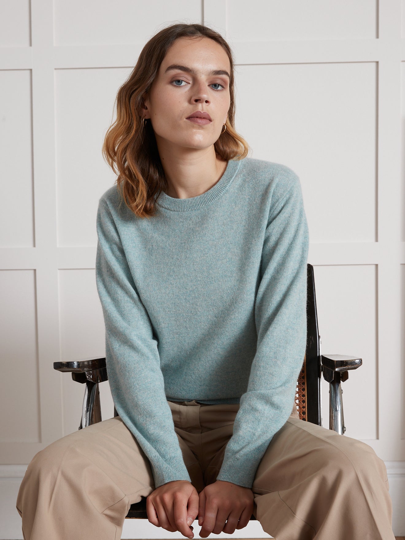 Damenpullover mit rundem Halsausschnitt - Cashmere-Kollektion