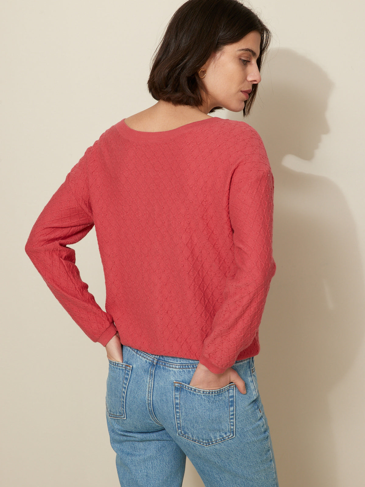 Wendbarer Damenpullover - Bio-Baumwolle und Cashmere