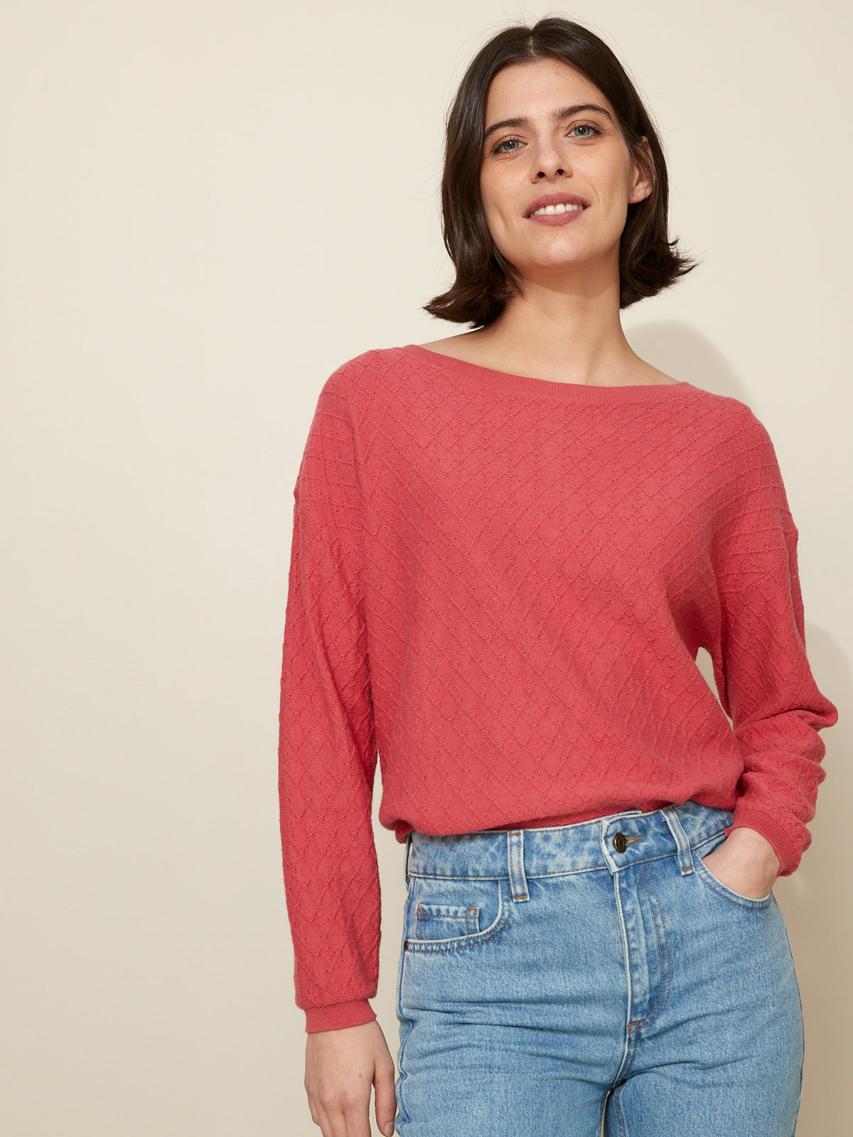 Wendbarer Damenpullover - Bio-Baumwolle und Cashmere