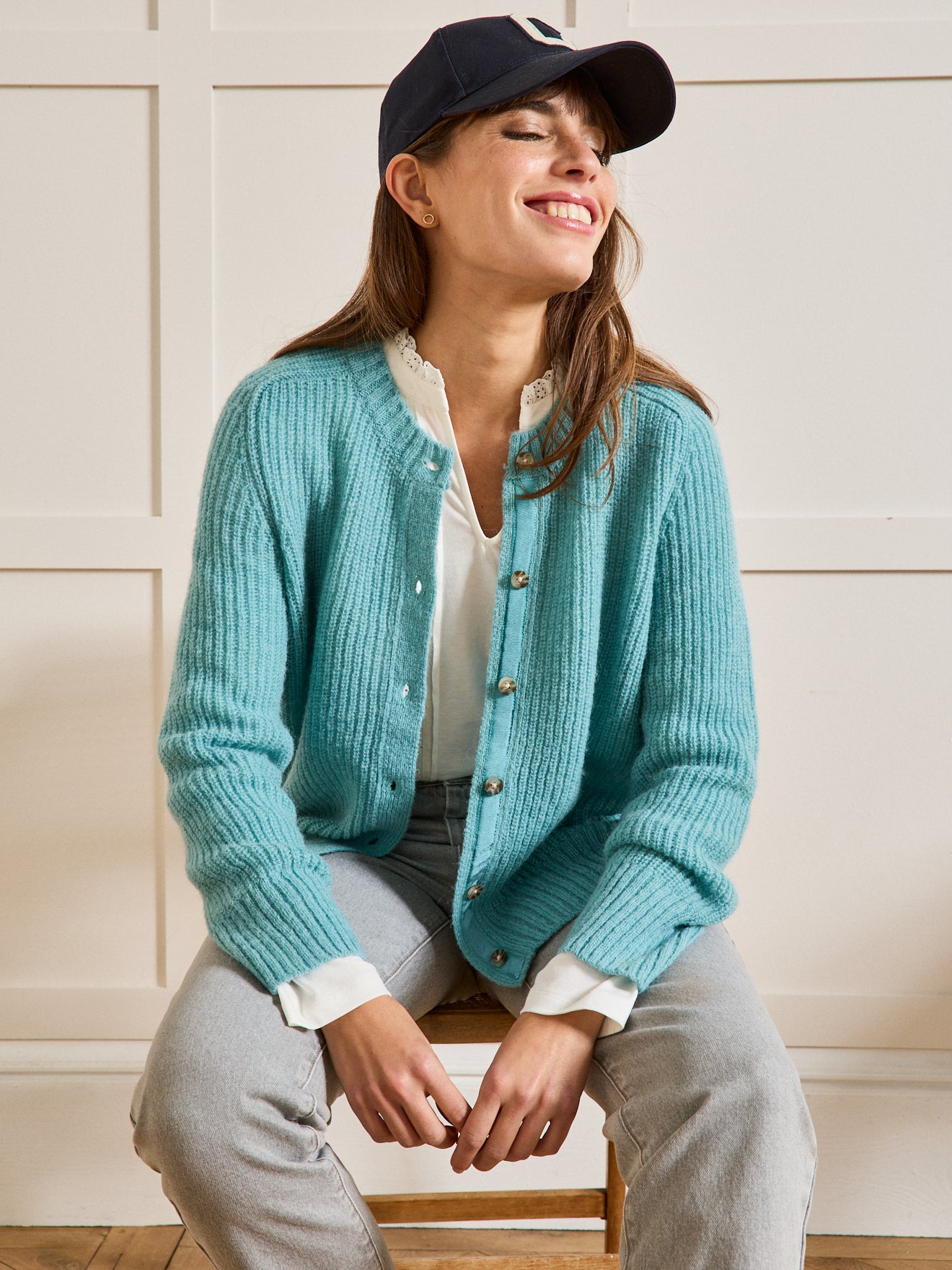 Wool Esprit Cardigan Alpaka Esprit-W32-Cardigan-112EO1I311-Dusty Nude