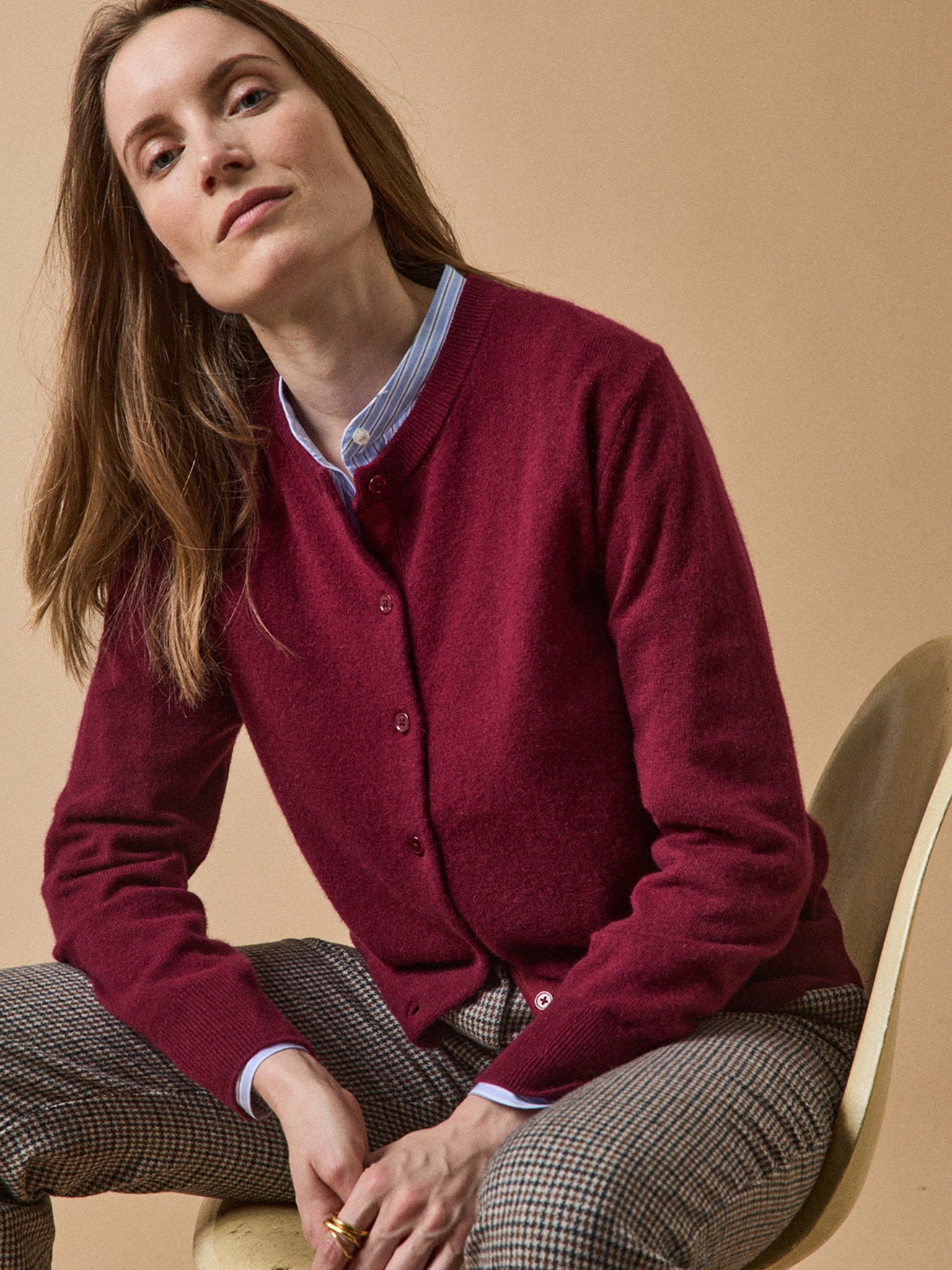 Geknöpfter Damen-Cardigan - Cashmere-Kollektion