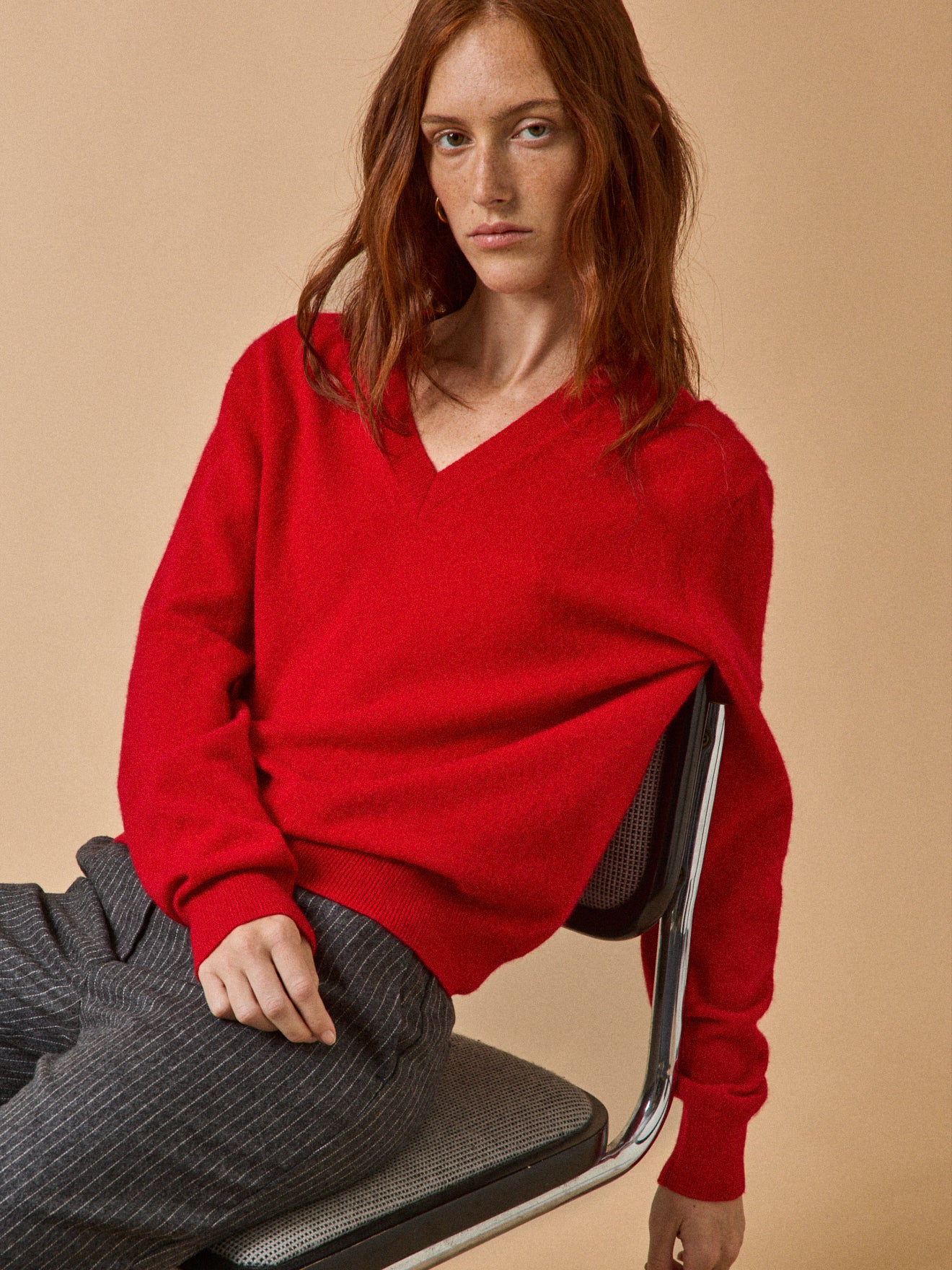 Damenpullover mit V-Ausschnitt - Cashmere-Kollektion