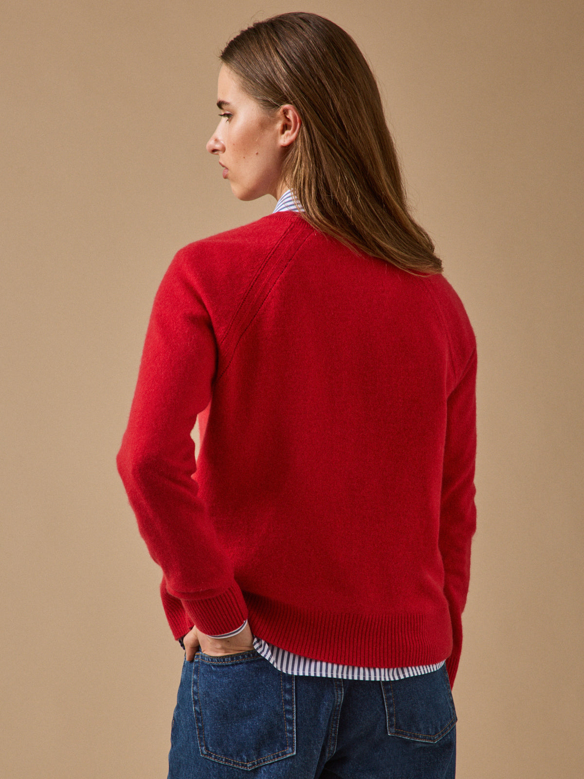Damenpullover mit rundem Halsausschnitt - Cashemere-Kollektion