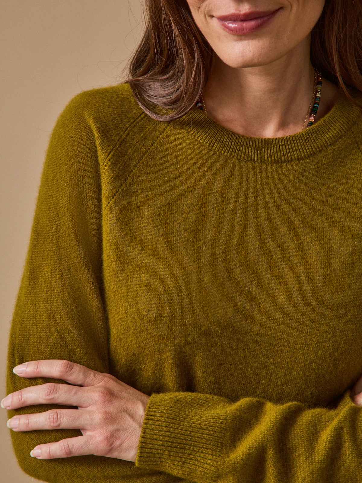 Damenpullover mit rundem Halsausschnitt - Cashemere-Kollektion