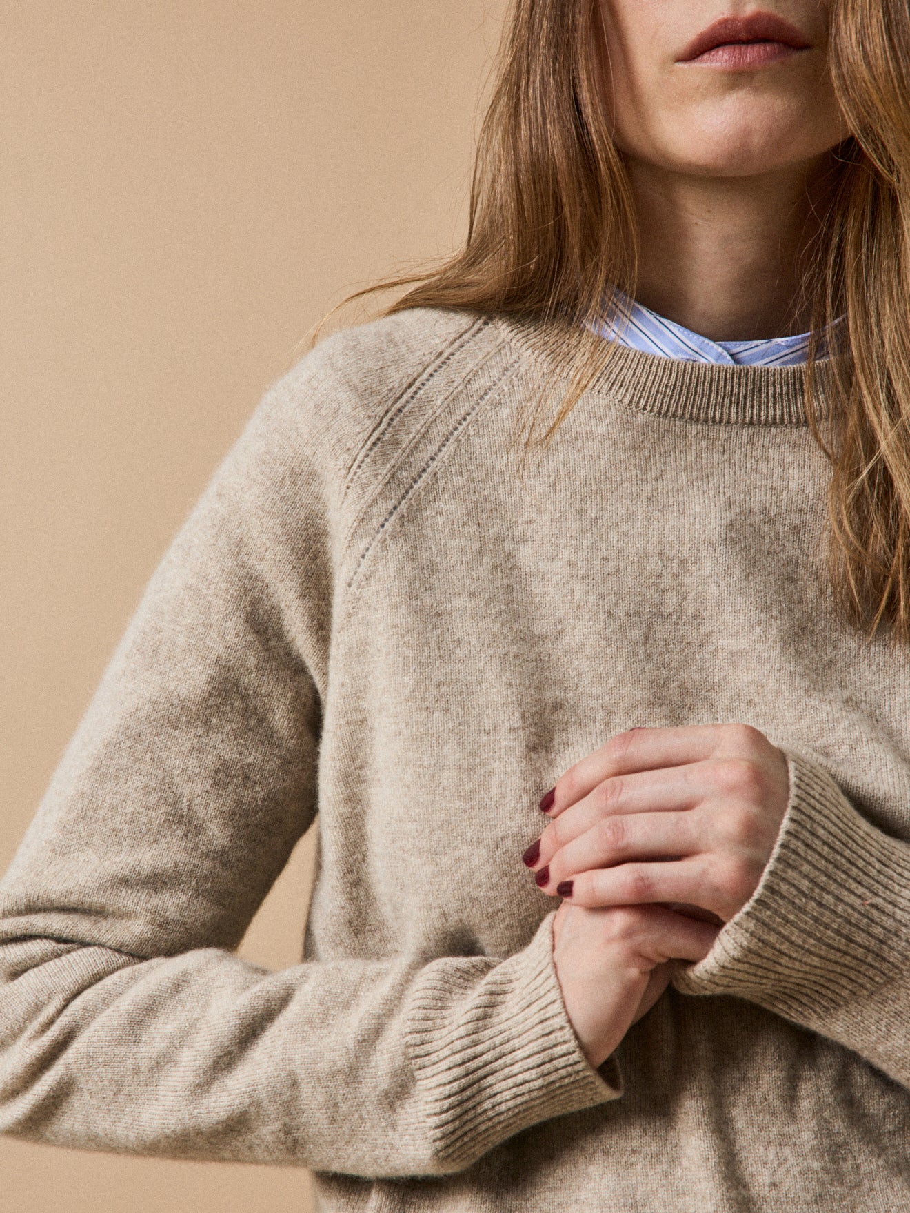 Damenpullover mit rundem Halsausschnitt - Cashemere-Kollektion