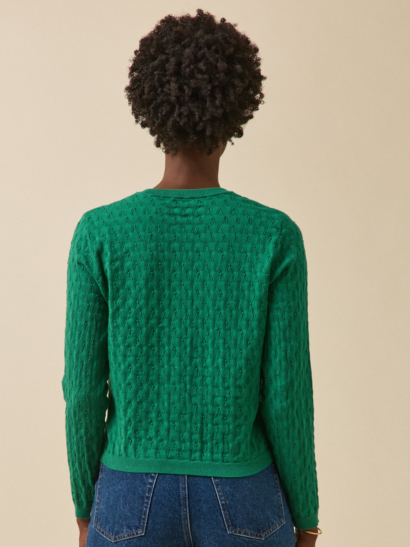 Damencardigan aus Pointellestrick