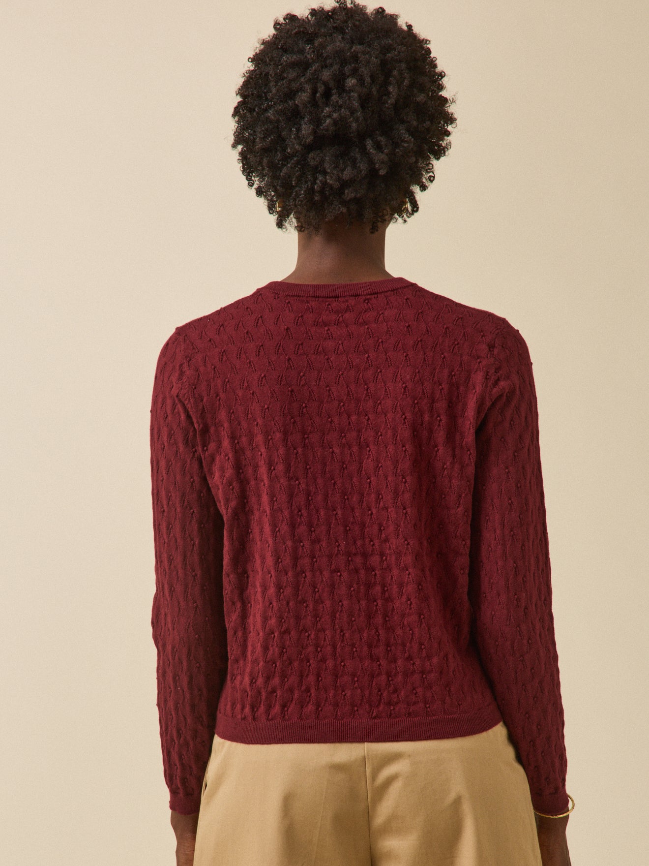 Damencardigan aus Pointellestrick